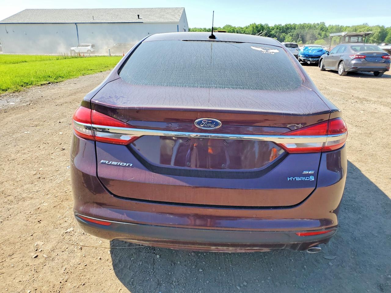 2018 Ford Fusion Se Hybrid Maroon vin: 3FA6P0LU3JR239134