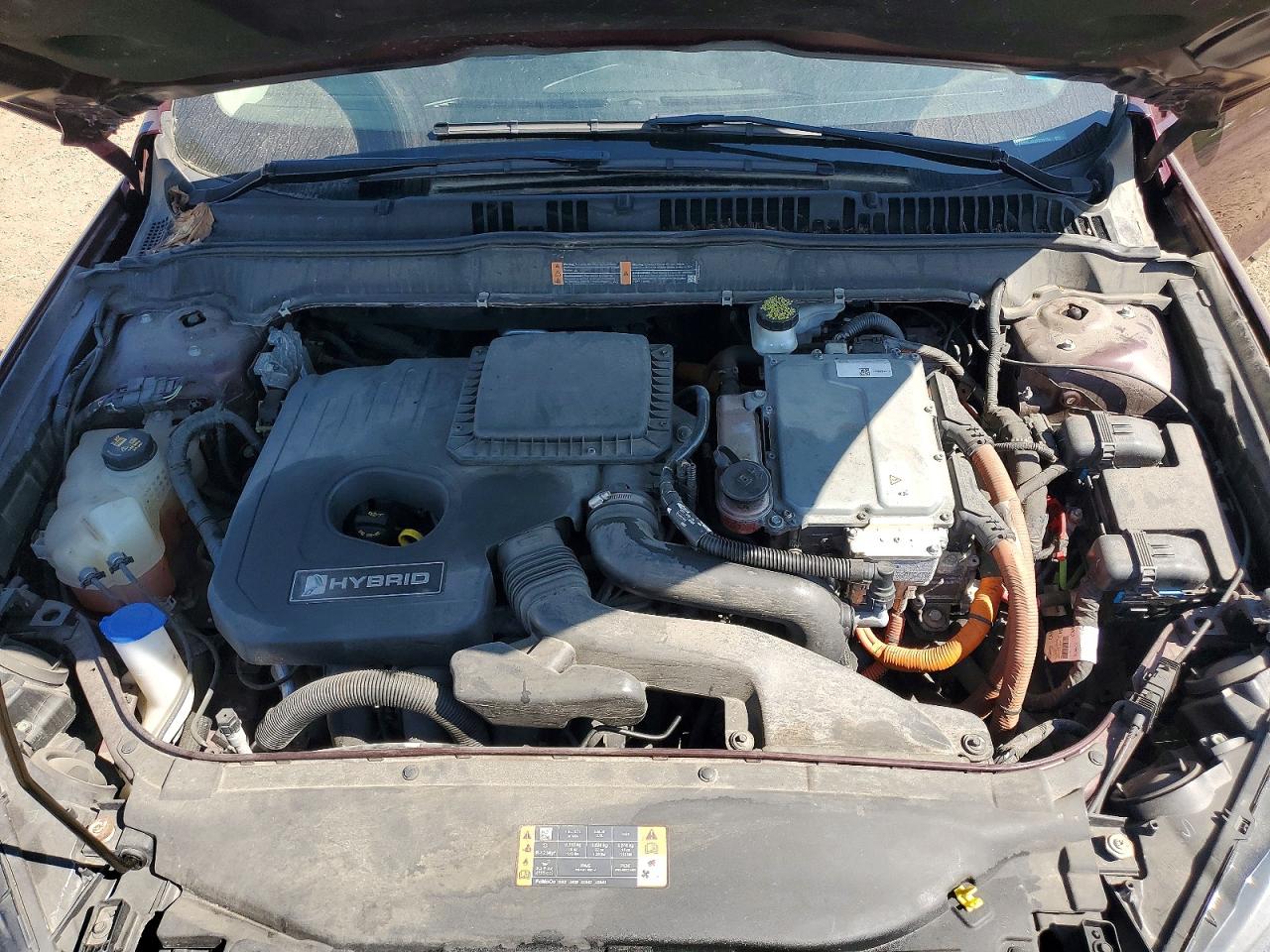 2018 Ford Fusion Se Hybrid Maroon vin: 3FA6P0LU3JR239134