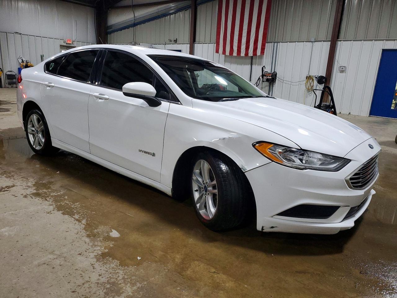 2018 Ford Fusion Se Hybrid White vin: 3FA6P0LU3JR241756