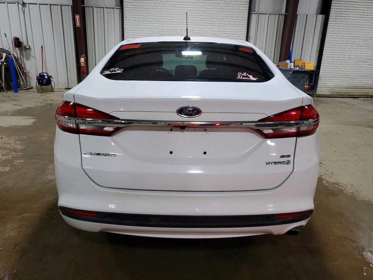 2018 Ford Fusion Se Hybrid White vin: 3FA6P0LU3JR241756