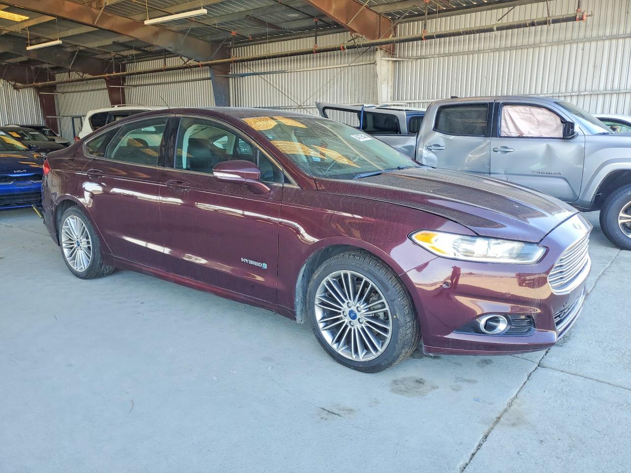 2013 Ford Fusion Se Hybrid Burgundy vin: 3FA6P0LU4DR184486