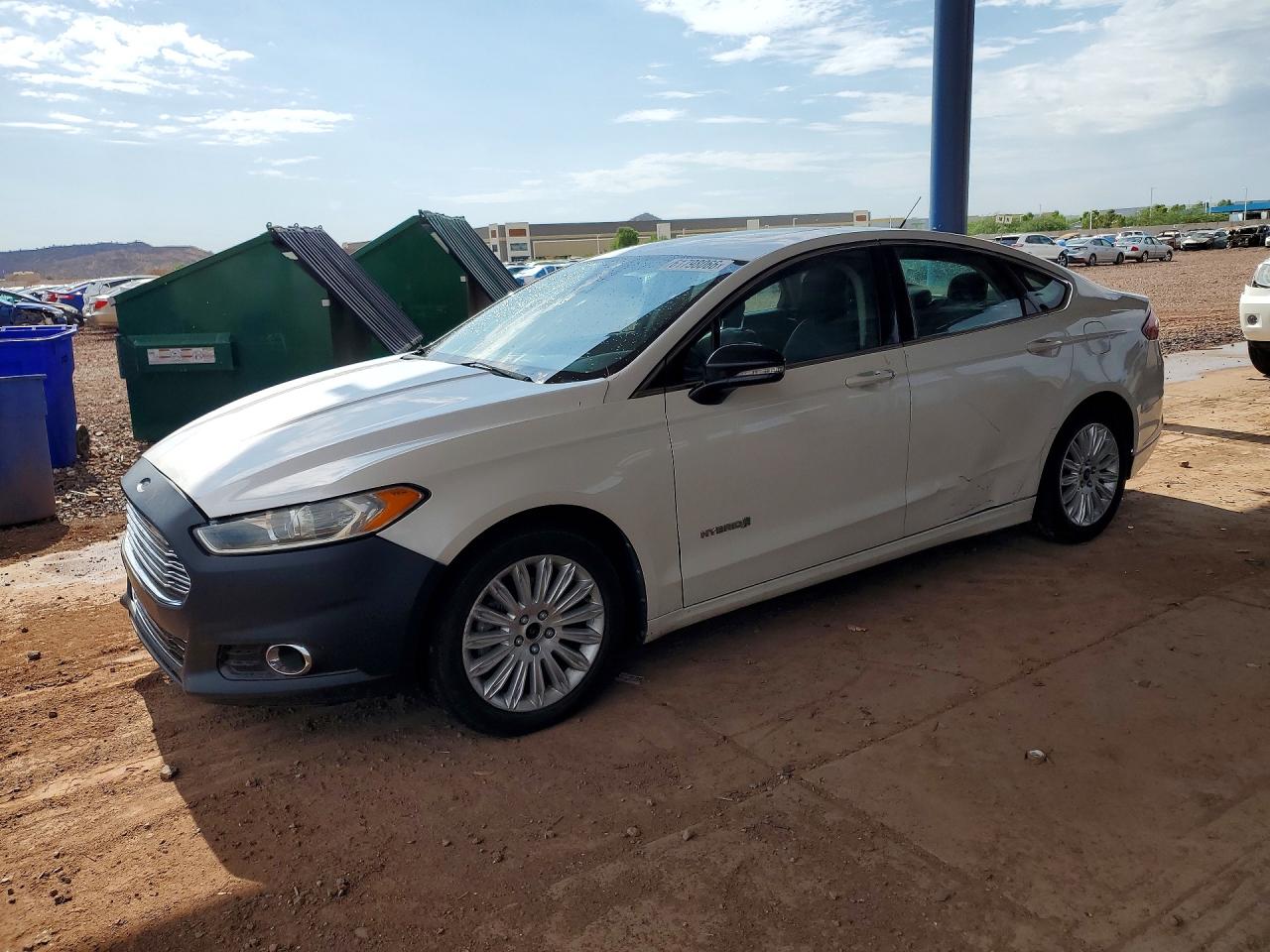 2013 Ford Fusion Se Hybrid White vin: 3FA6P0LU4DR209385