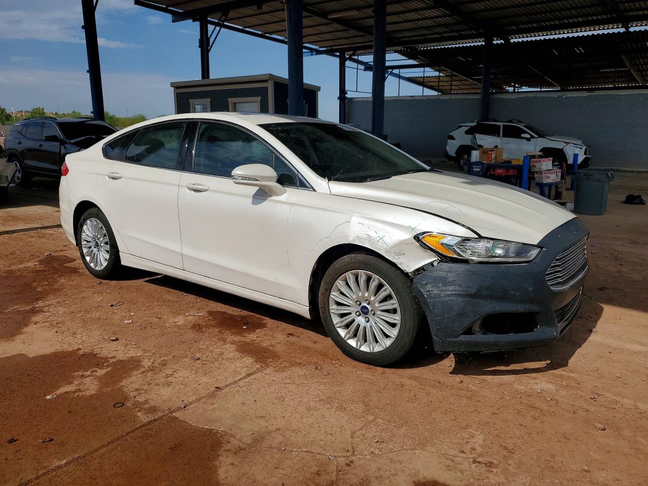 2013 Ford Fusion Se Hybrid White vin: 3FA6P0LU4DR209385