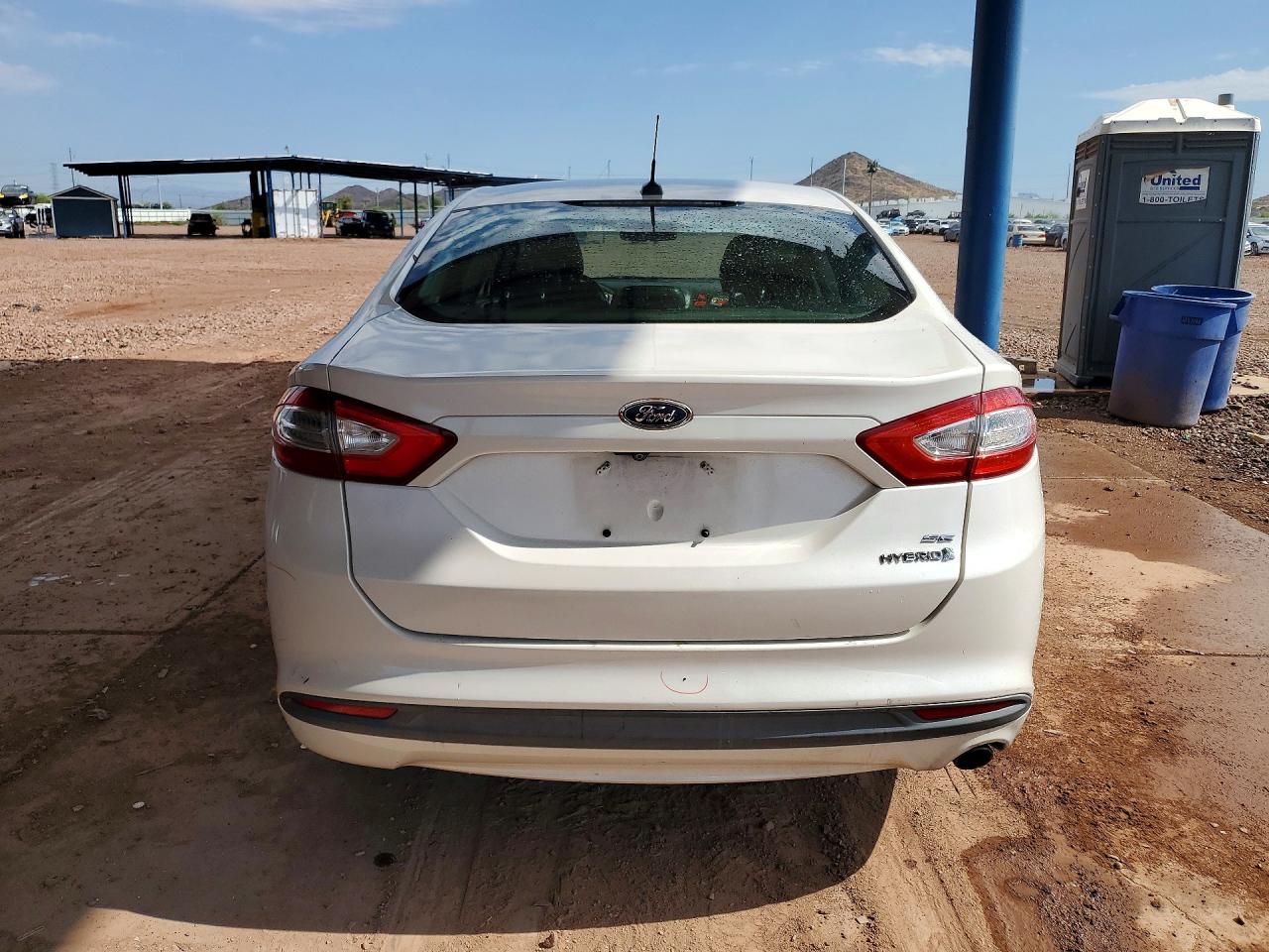 2013 Ford Fusion Se Hybrid White vin: 3FA6P0LU4DR209385