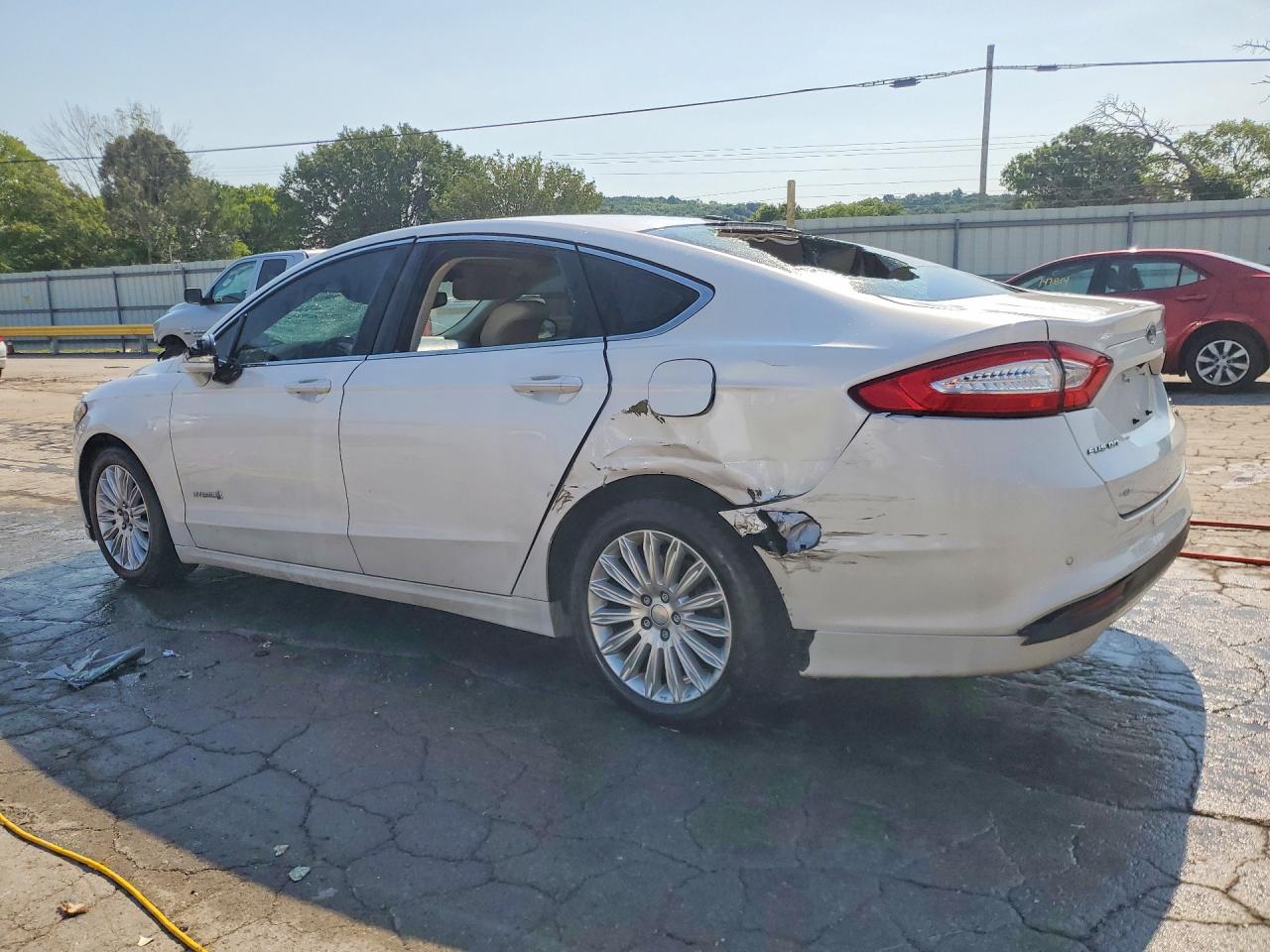 2013 Ford Fusion Se Hybrid White vin: 3FA6P0LU4DR246761