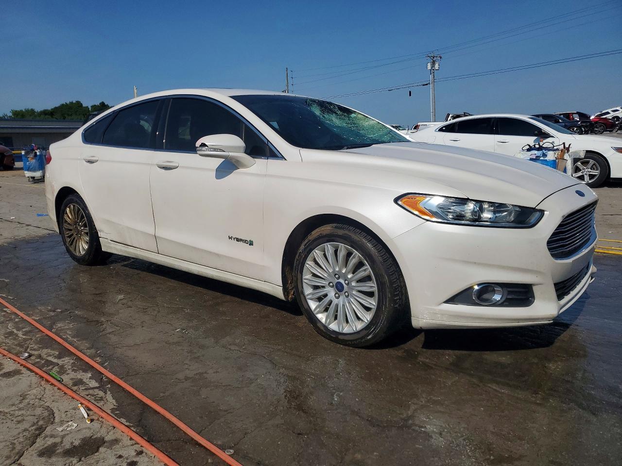 2013 Ford Fusion Se Hybrid White vin: 3FA6P0LU4DR246761