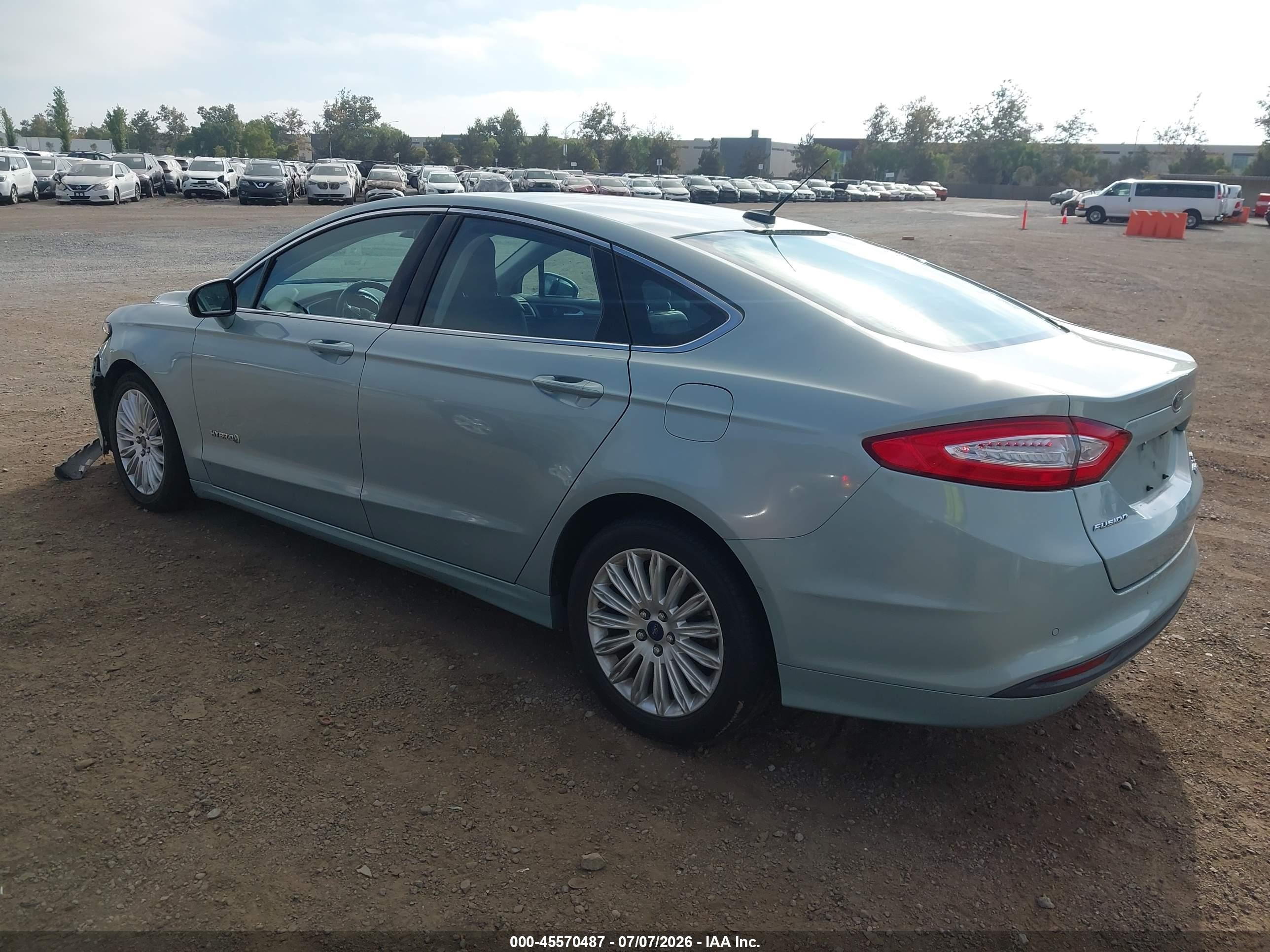 2013 Ford Fusion Hybrid Se Light Blue vin: 3FA6P0LU4DR254326