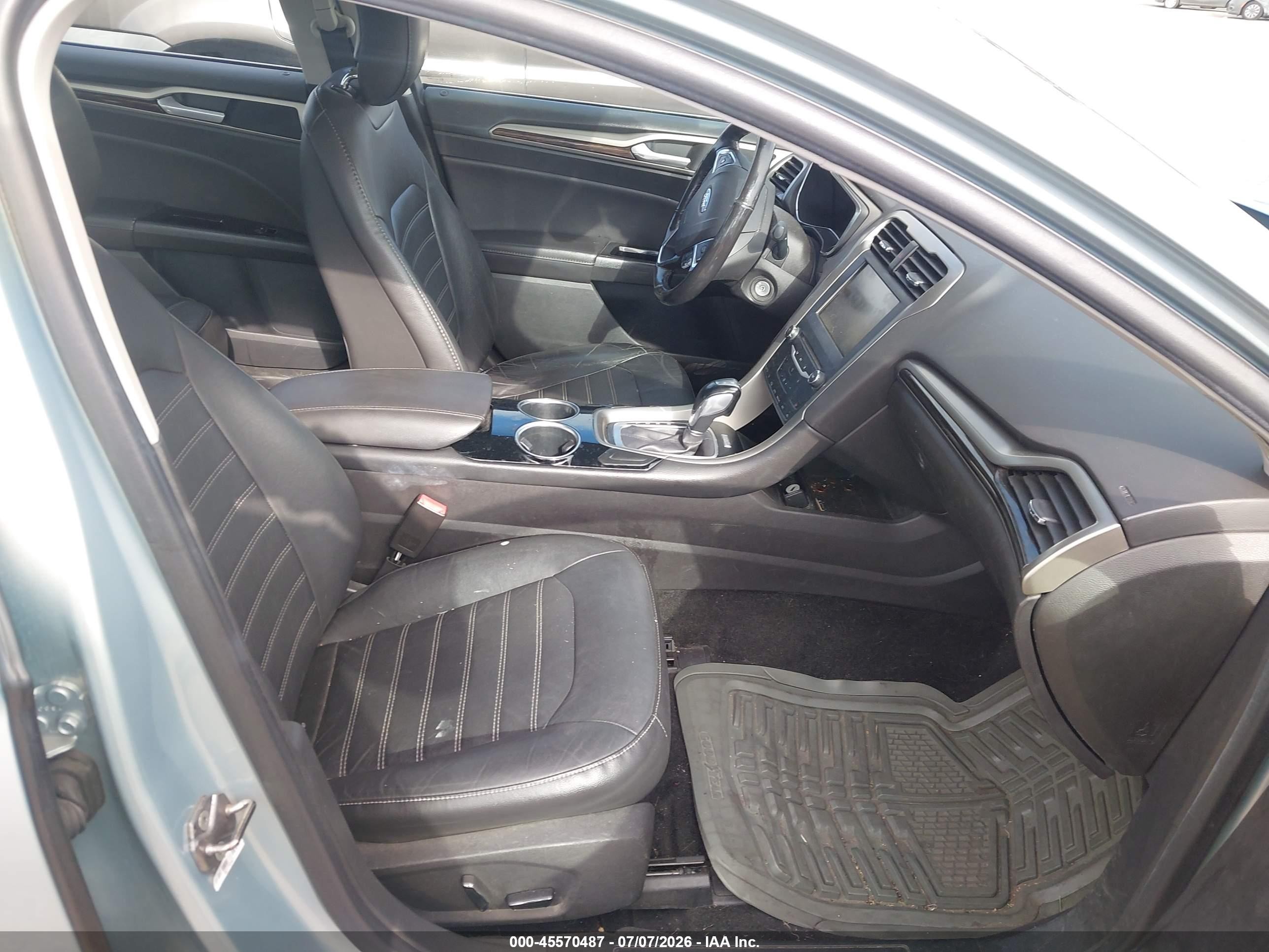 2013 Ford Fusion Hybrid Se Light Blue vin: 3FA6P0LU4DR254326