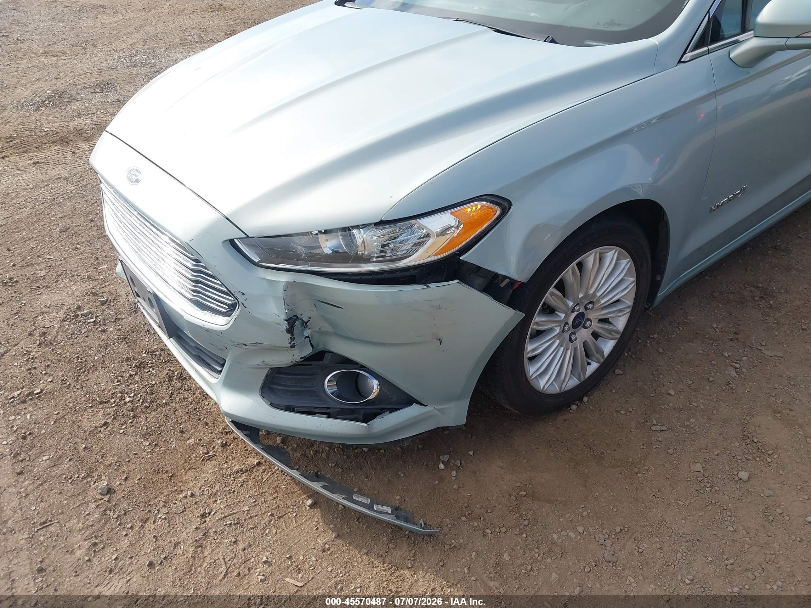 2013 Ford Fusion Hybrid Se Light Blue vin: 3FA6P0LU4DR254326