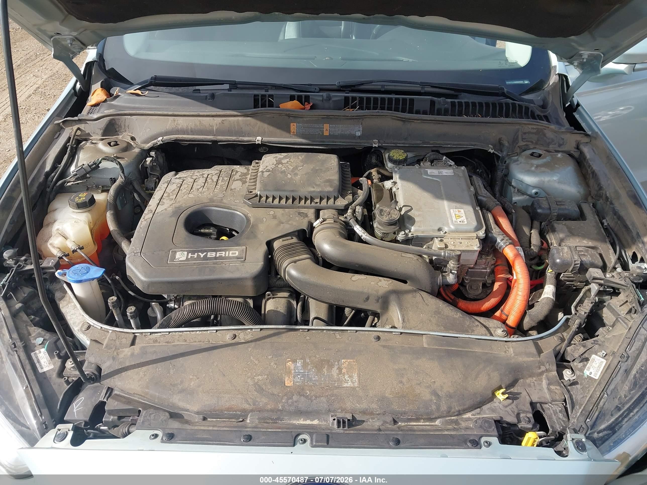 2013 Ford Fusion Hybrid Se Light Blue vin: 3FA6P0LU4DR254326