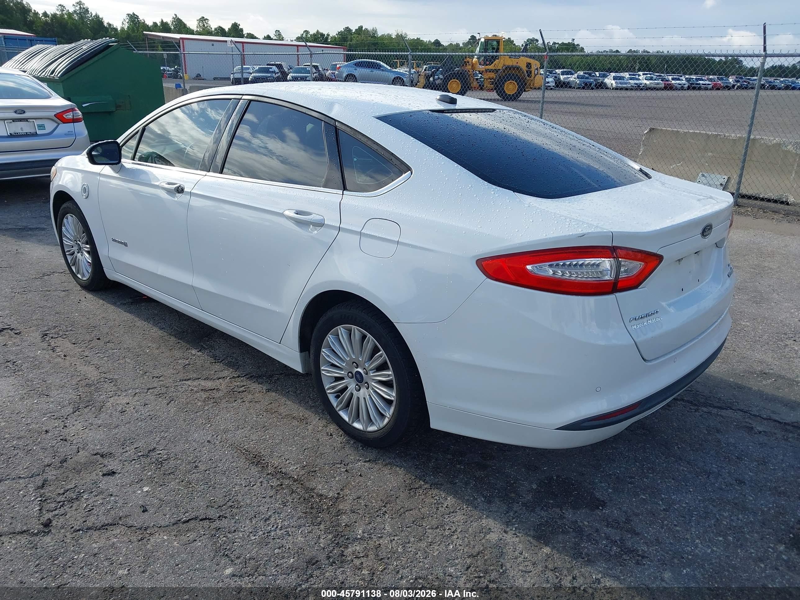 2013 Ford Fusion Hybrid Se White vin: 3FA6P0LU4DR274317