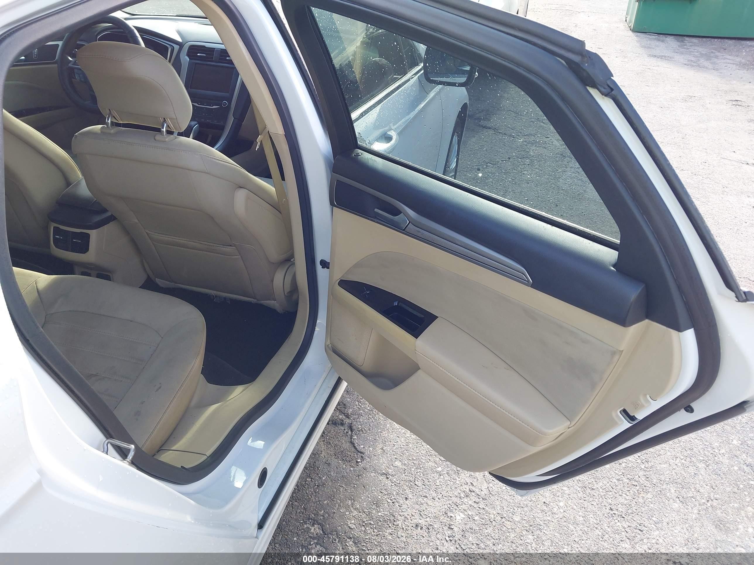 2013 Ford Fusion Hybrid Se White vin: 3FA6P0LU4DR274317