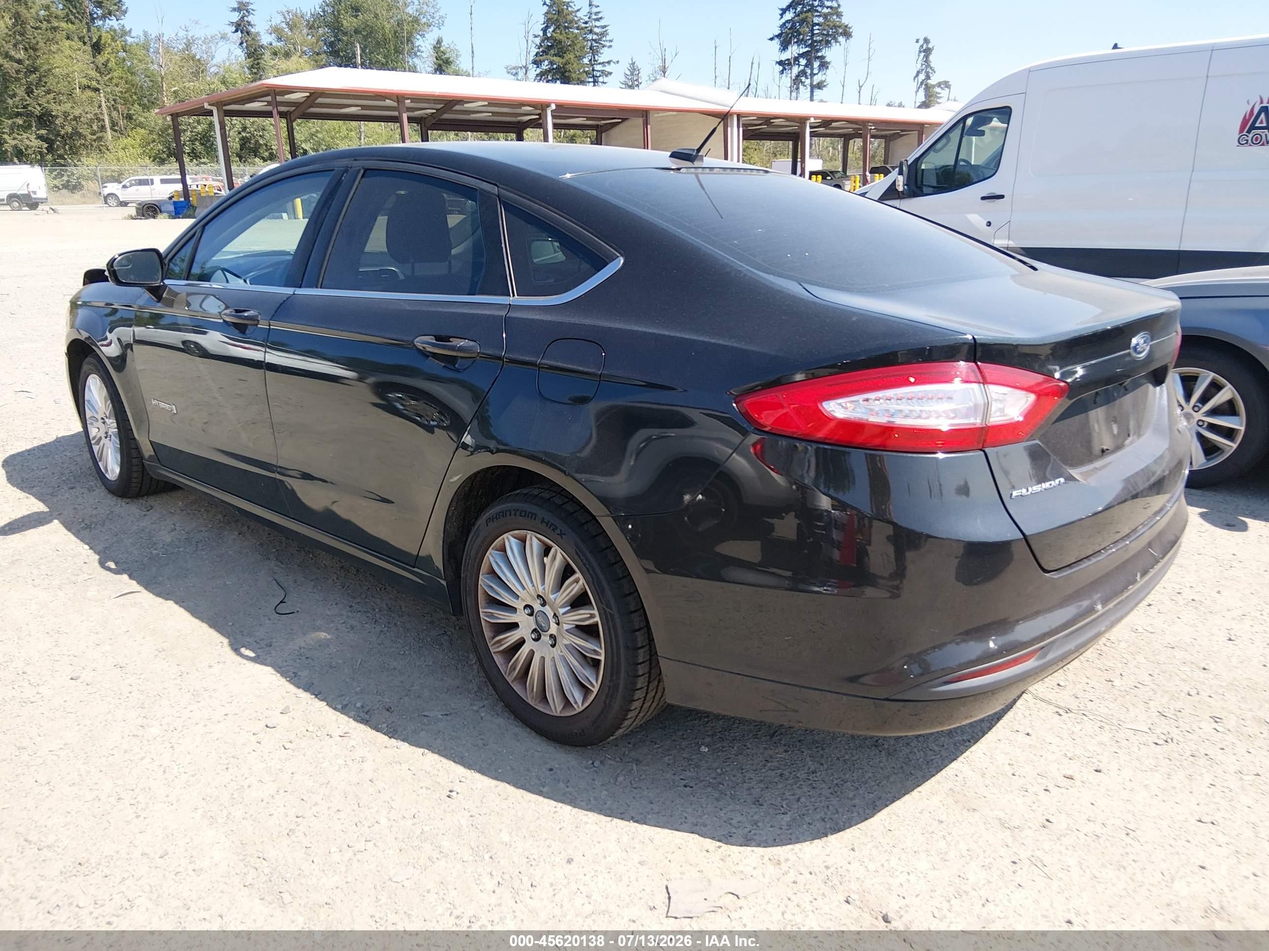 2013 Ford Fusion Hybrid Se Black vin: 3FA6P0LU4DR351140