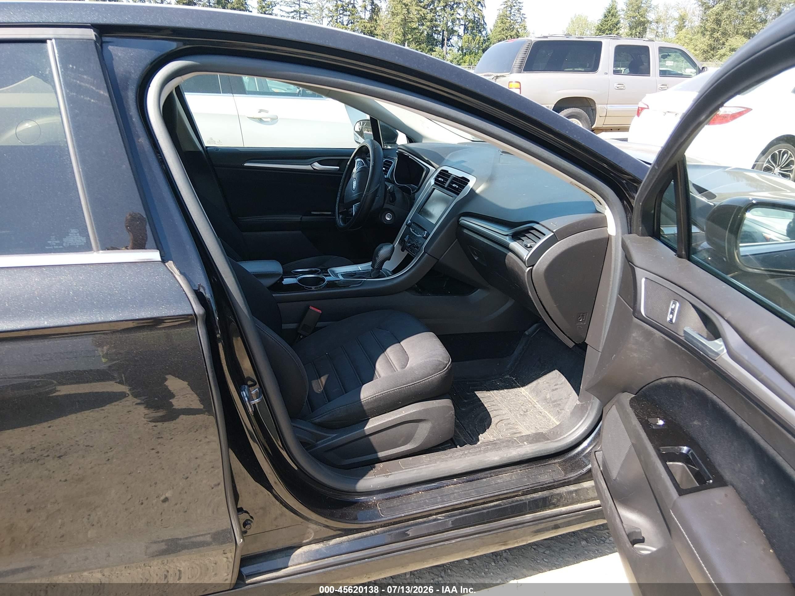 2013 Ford Fusion Hybrid Se Black vin: 3FA6P0LU4DR351140