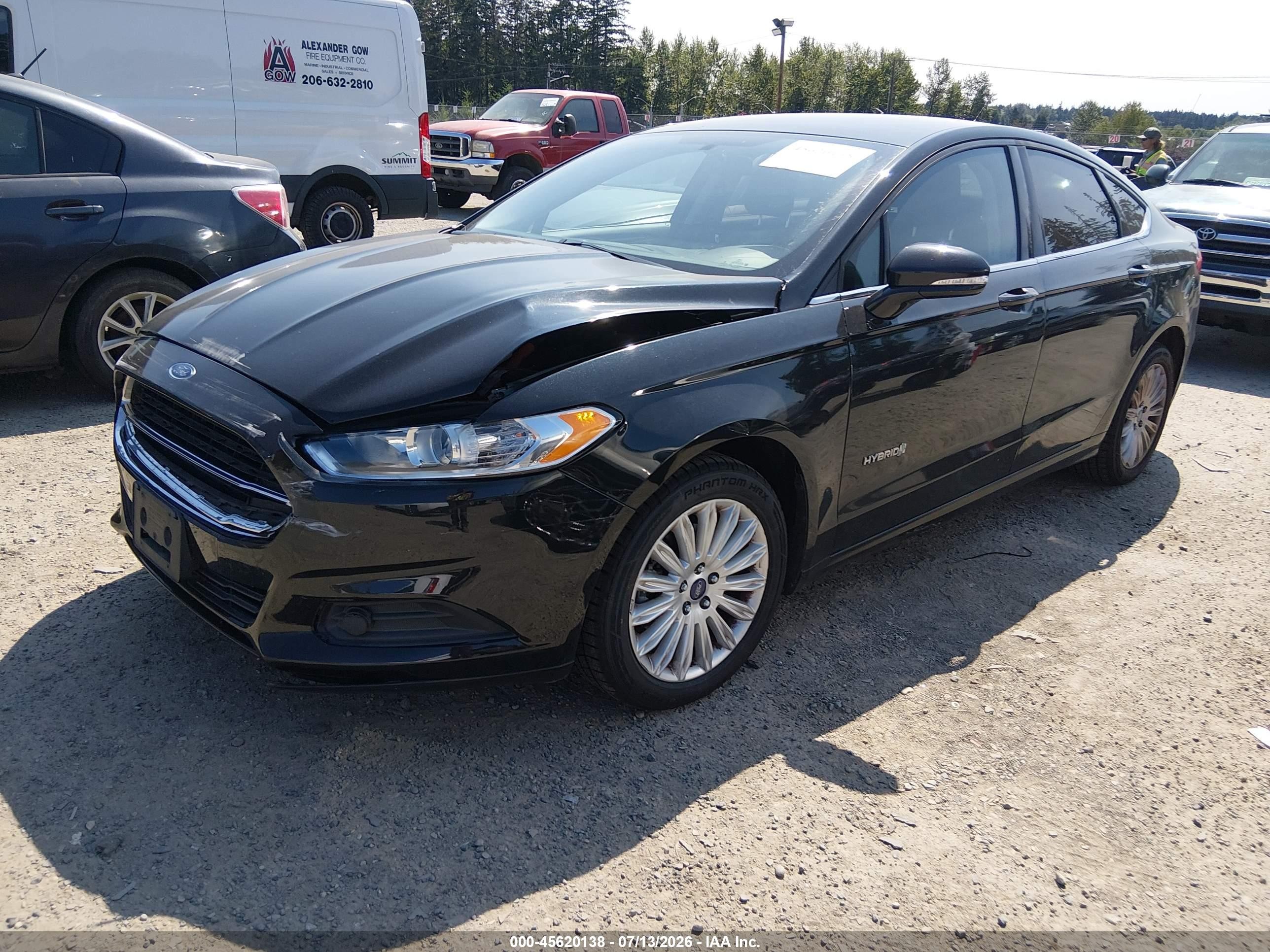 2013 Ford Fusion Hybrid Se Black vin: 3FA6P0LU4DR351140