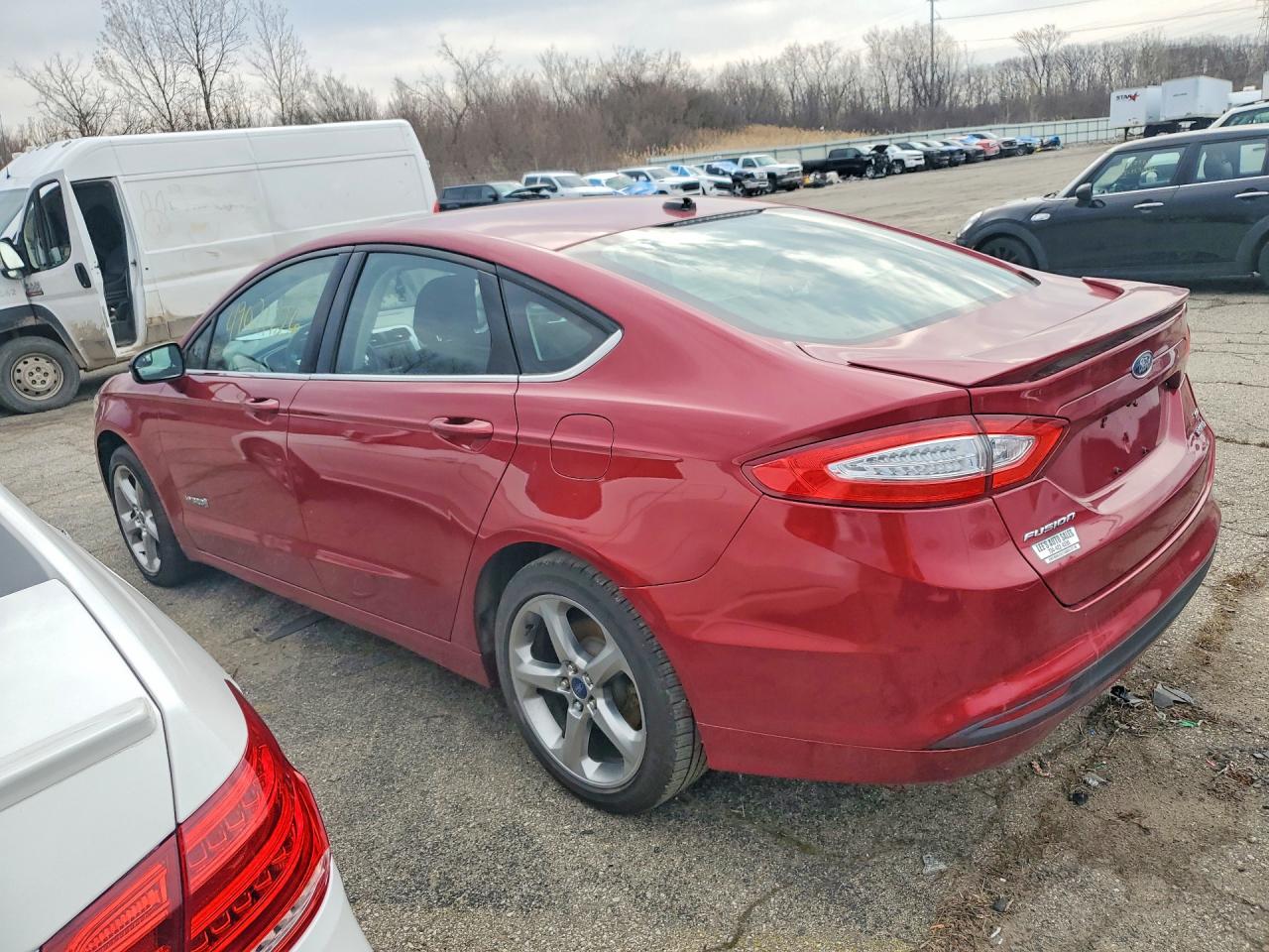 2014 Ford Fusion Se Hybrid Red vin: 3FA6P0LU4ER156995