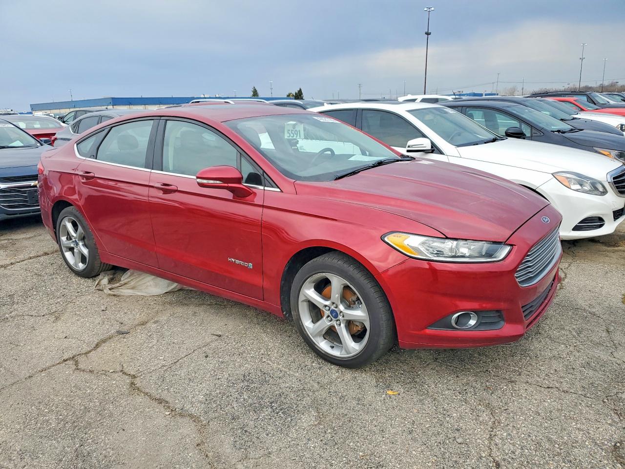 2014 Ford Fusion Se Hybrid Red vin: 3FA6P0LU4ER156995