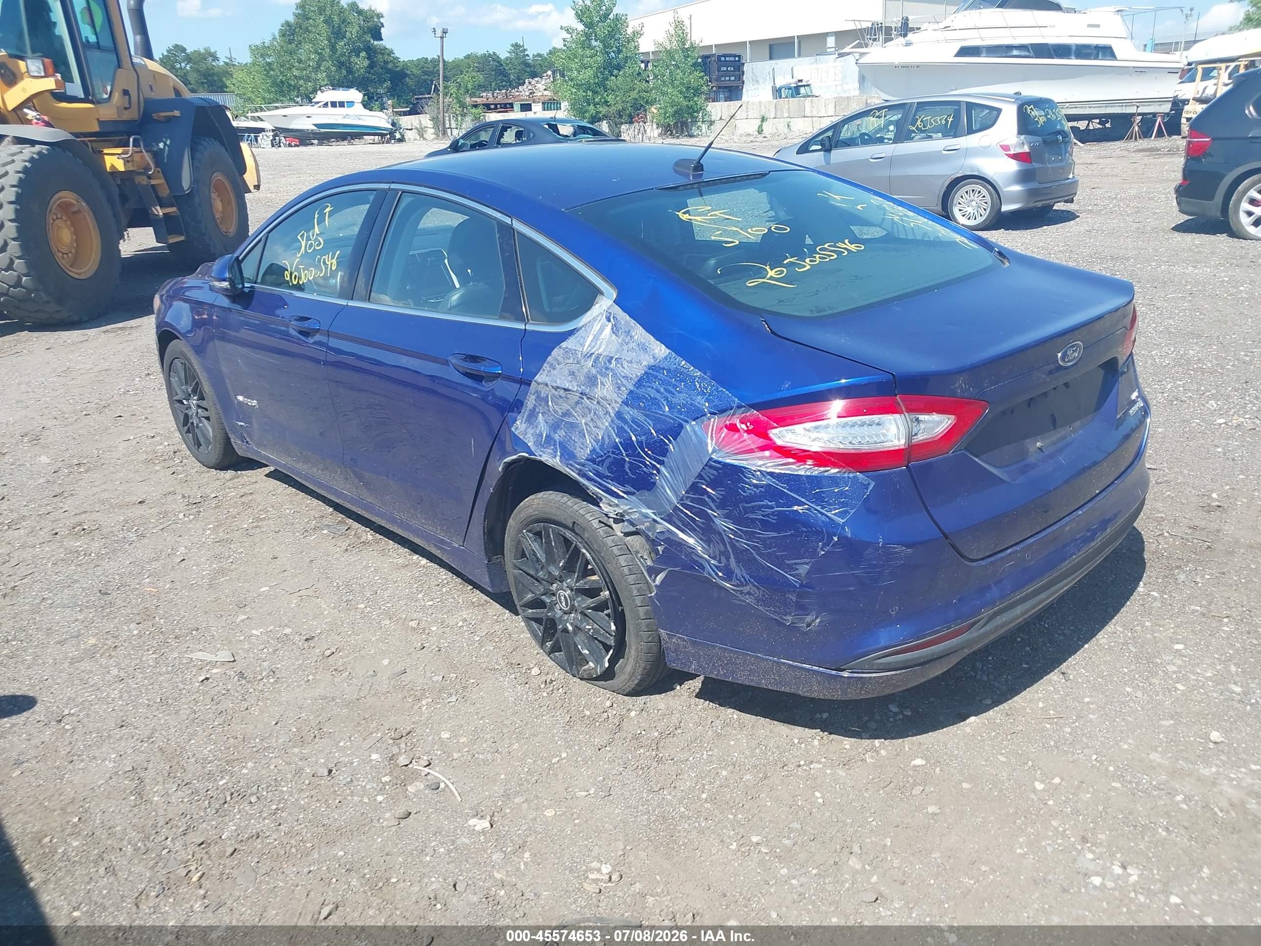 2014 Ford Fusion Hybrid Se Blue vin: 3FA6P0LU4ER159184