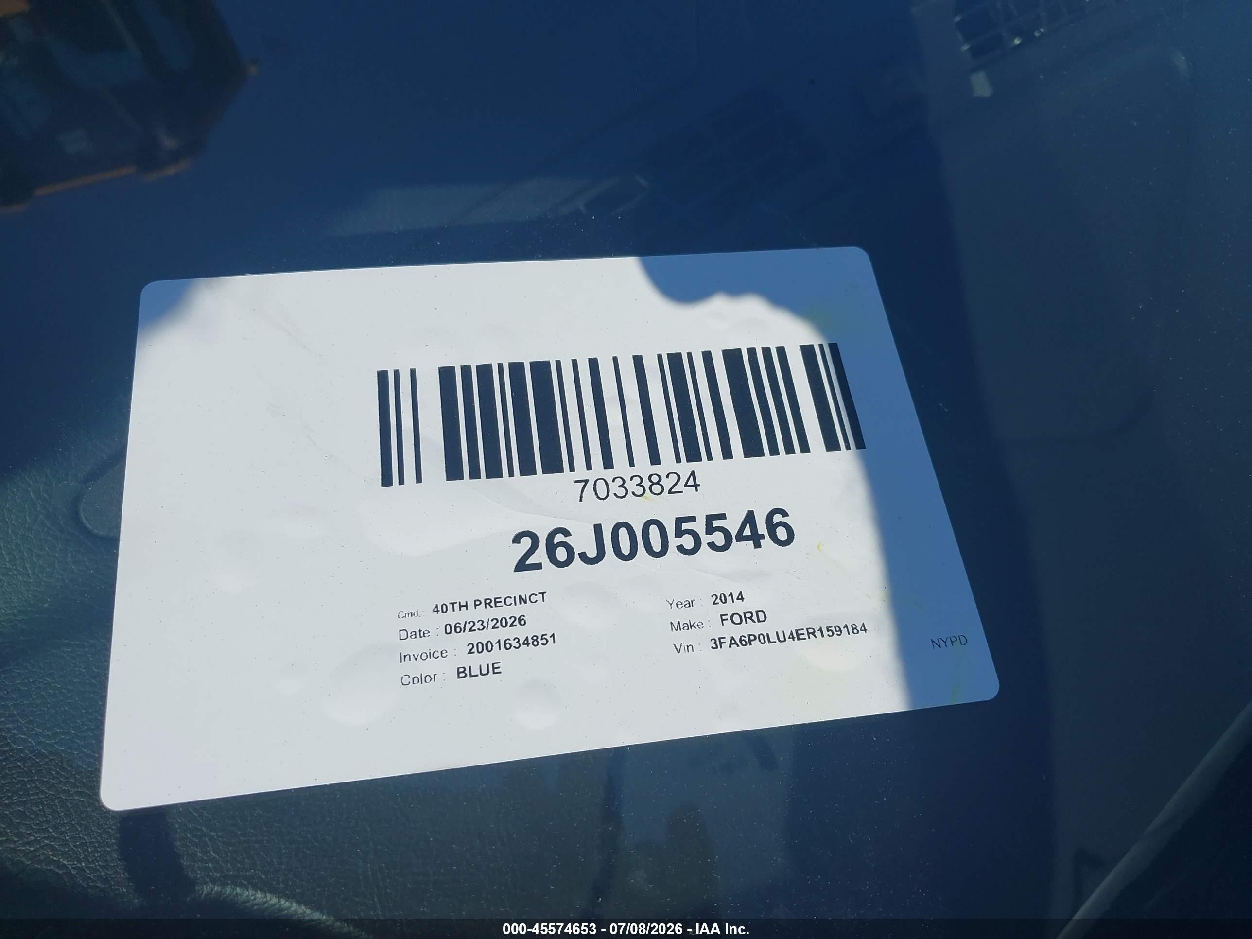 2014 Ford Fusion Hybrid Se Blue vin: 3FA6P0LU4ER159184