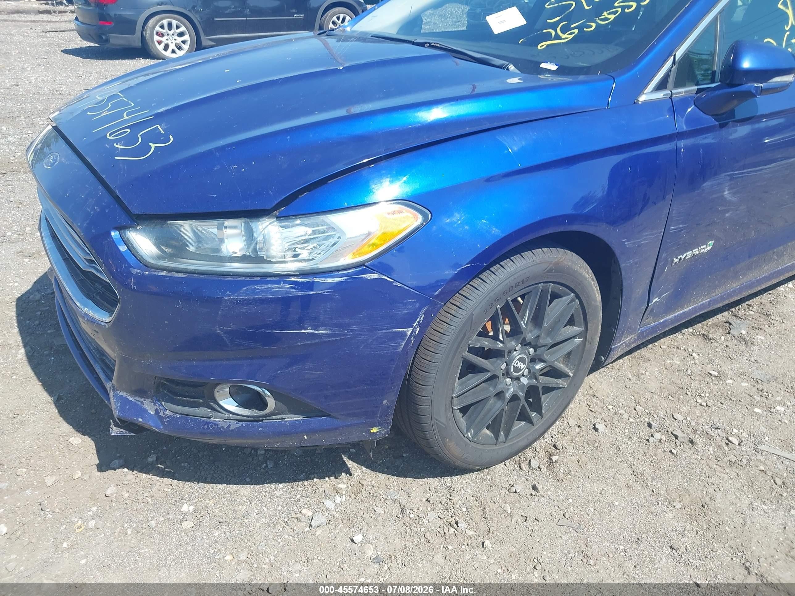 2014 Ford Fusion Hybrid Se Blue vin: 3FA6P0LU4ER159184