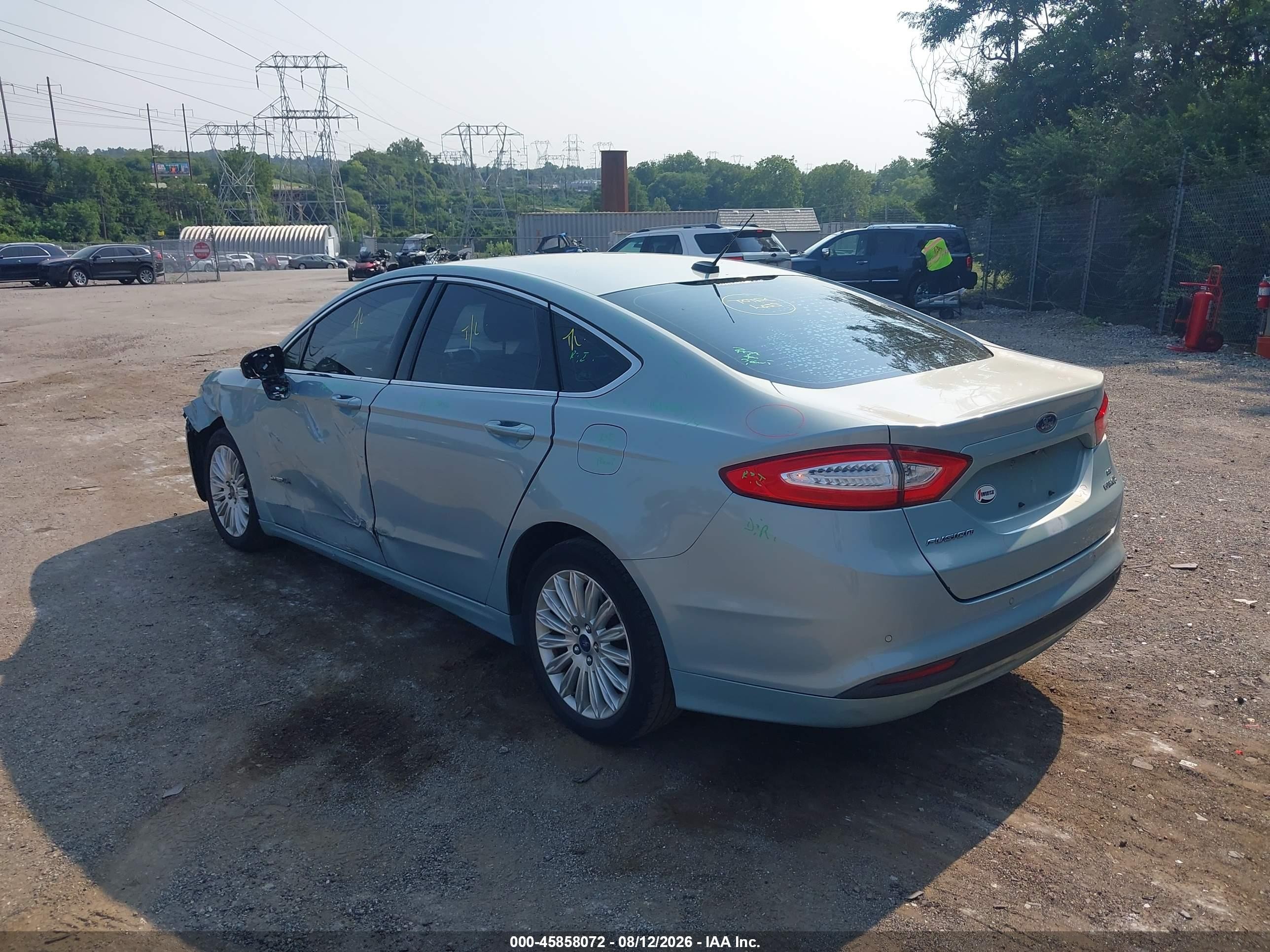 2014 Ford Fusion Hybrid Se Light Blue vin: 3FA6P0LU4ER181752