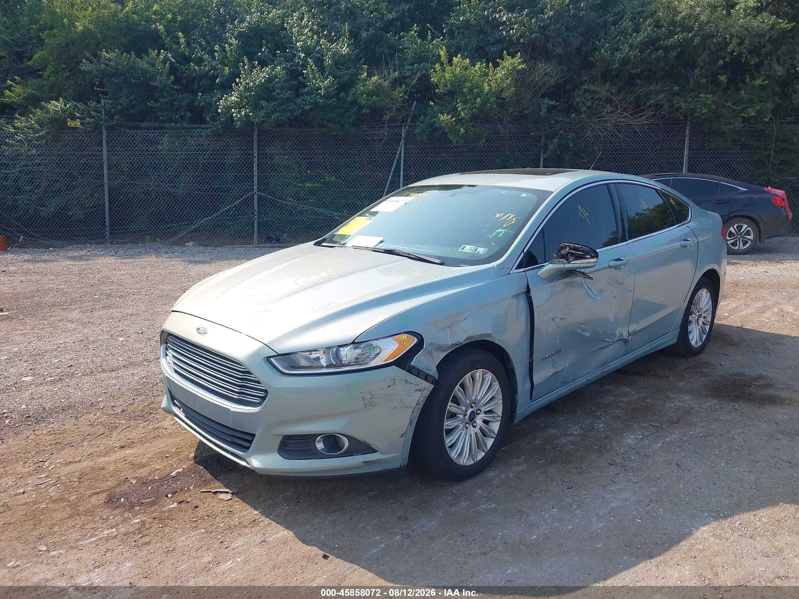 2014 Ford Fusion Hybrid Se Light Blue vin: 3FA6P0LU4ER181752