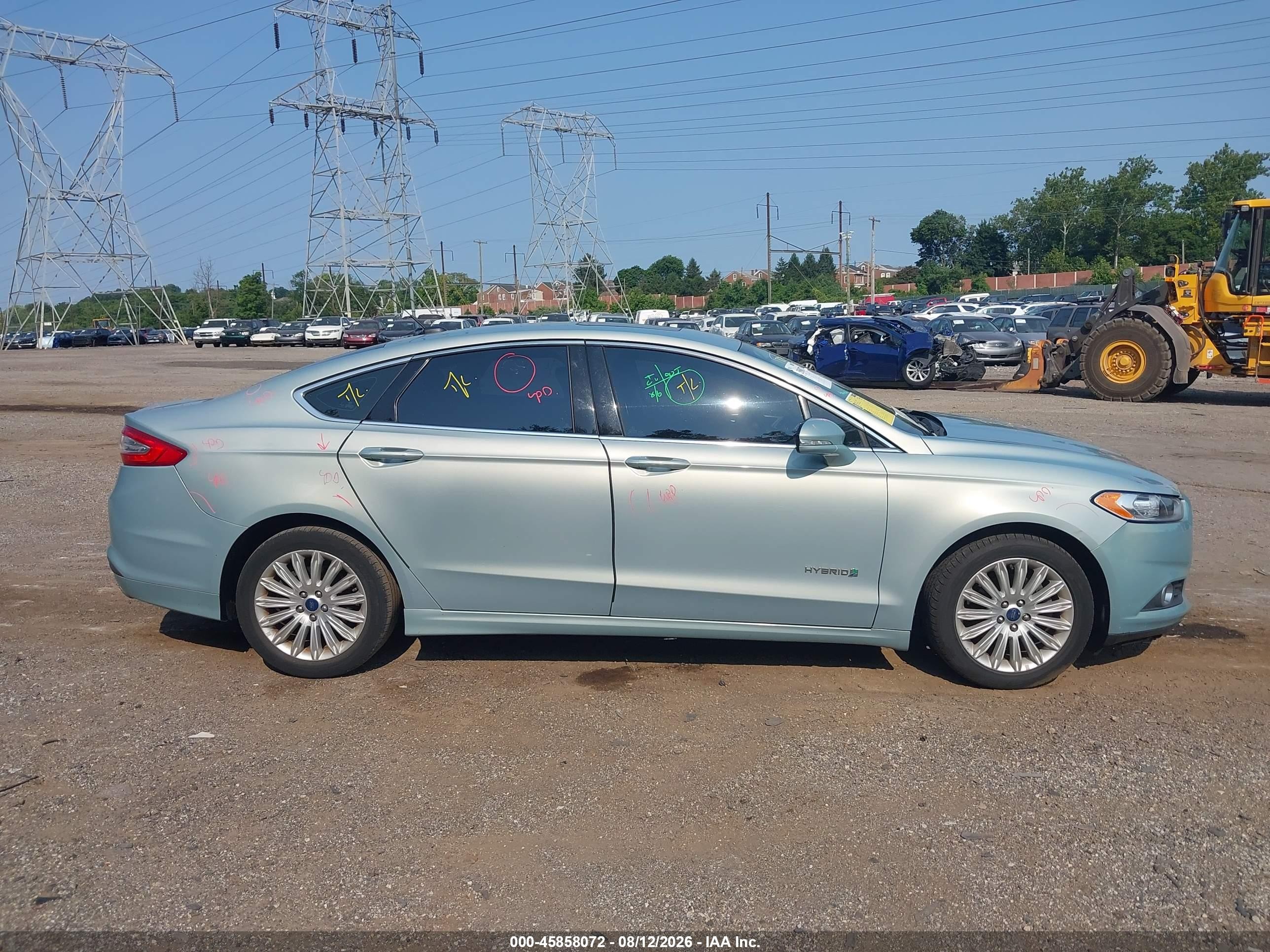 2014 Ford Fusion Hybrid Se Light Blue vin: 3FA6P0LU4ER181752