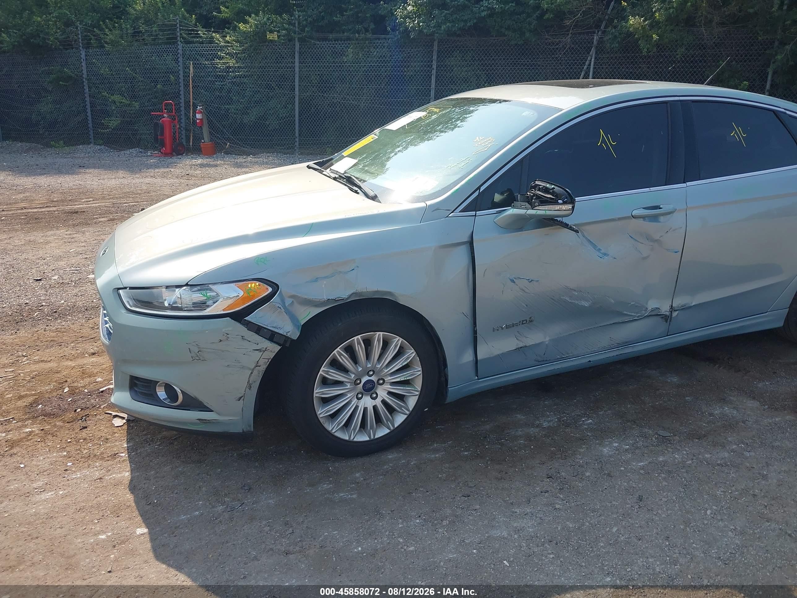 2014 Ford Fusion Hybrid Se Light Blue vin: 3FA6P0LU4ER181752