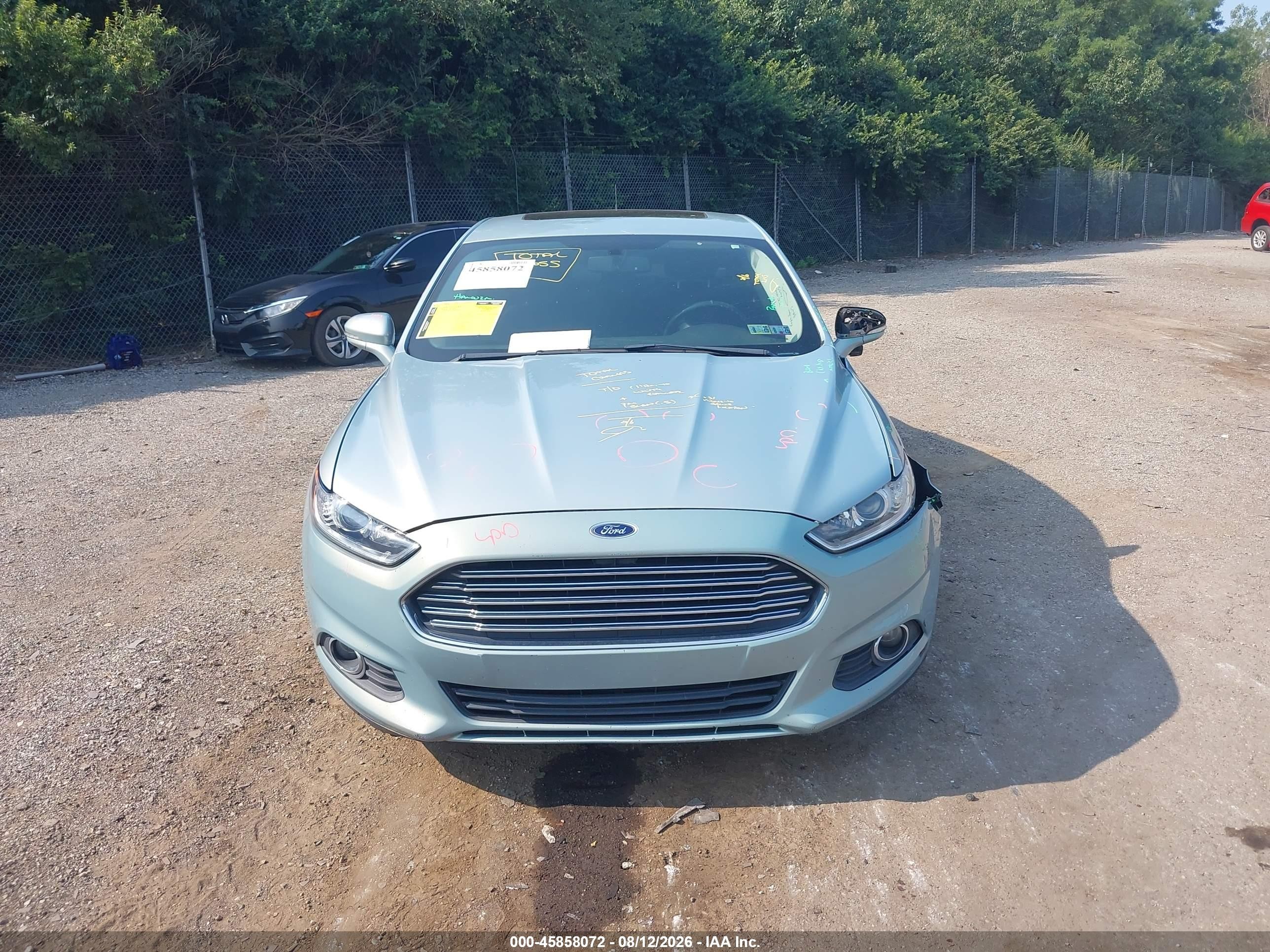 2014 Ford Fusion Hybrid Se Light Blue vin: 3FA6P0LU4ER181752