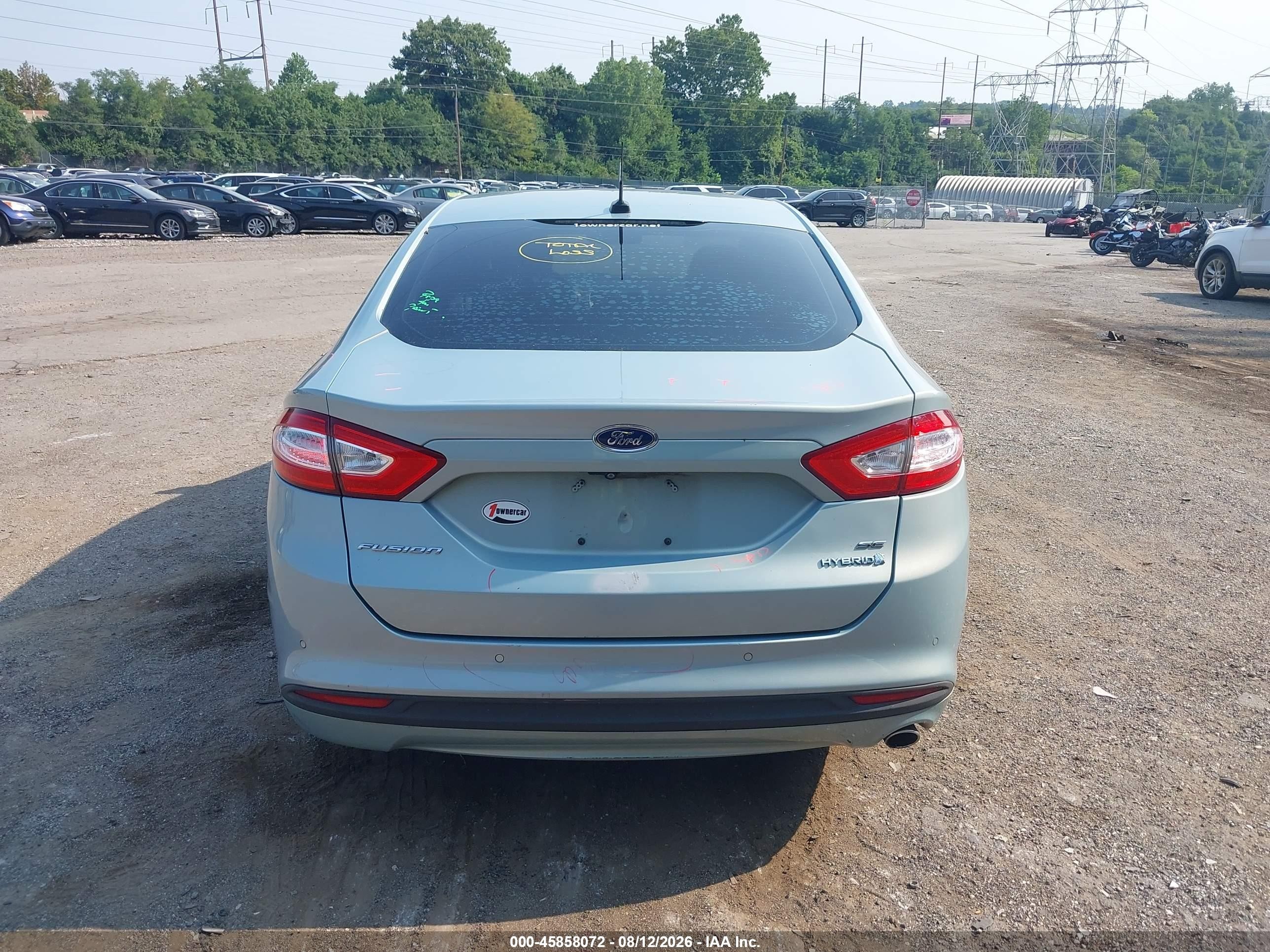 2014 Ford Fusion Hybrid Se Light Blue vin: 3FA6P0LU4ER181752