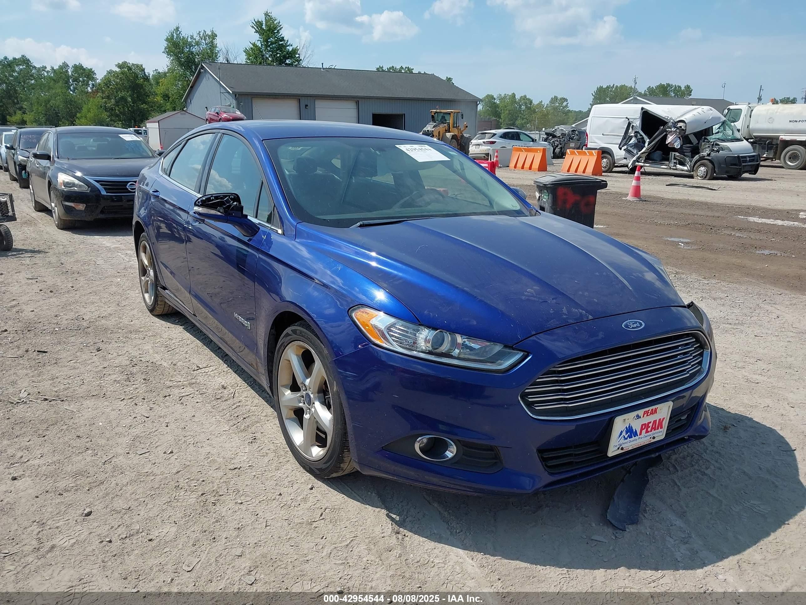 2014 Ford Fusion Hybrid Se Blue vin: 3FA6P0LU4ER253453