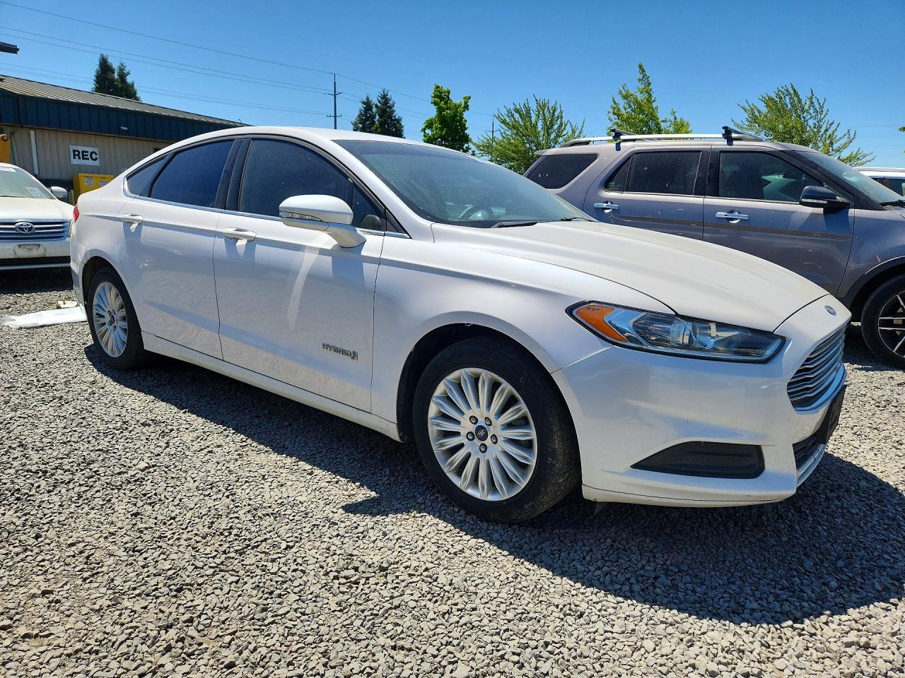 2014 Ford Fusion Se Hybrid White vin: 3FA6P0LU4ER268468