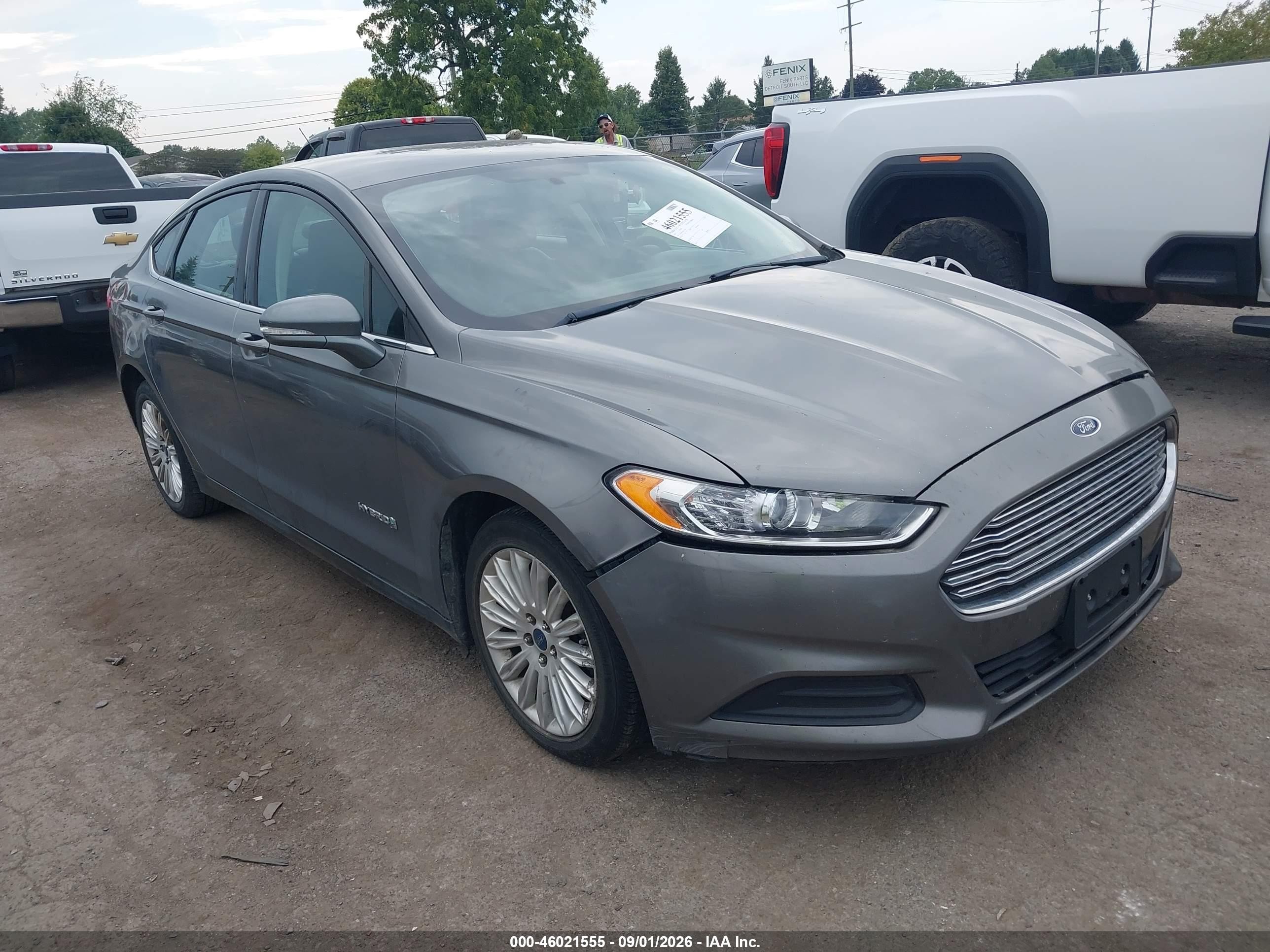2014 Ford Fusion Hybrid Se Gray vin: 3FA6P0LU4ER271869
