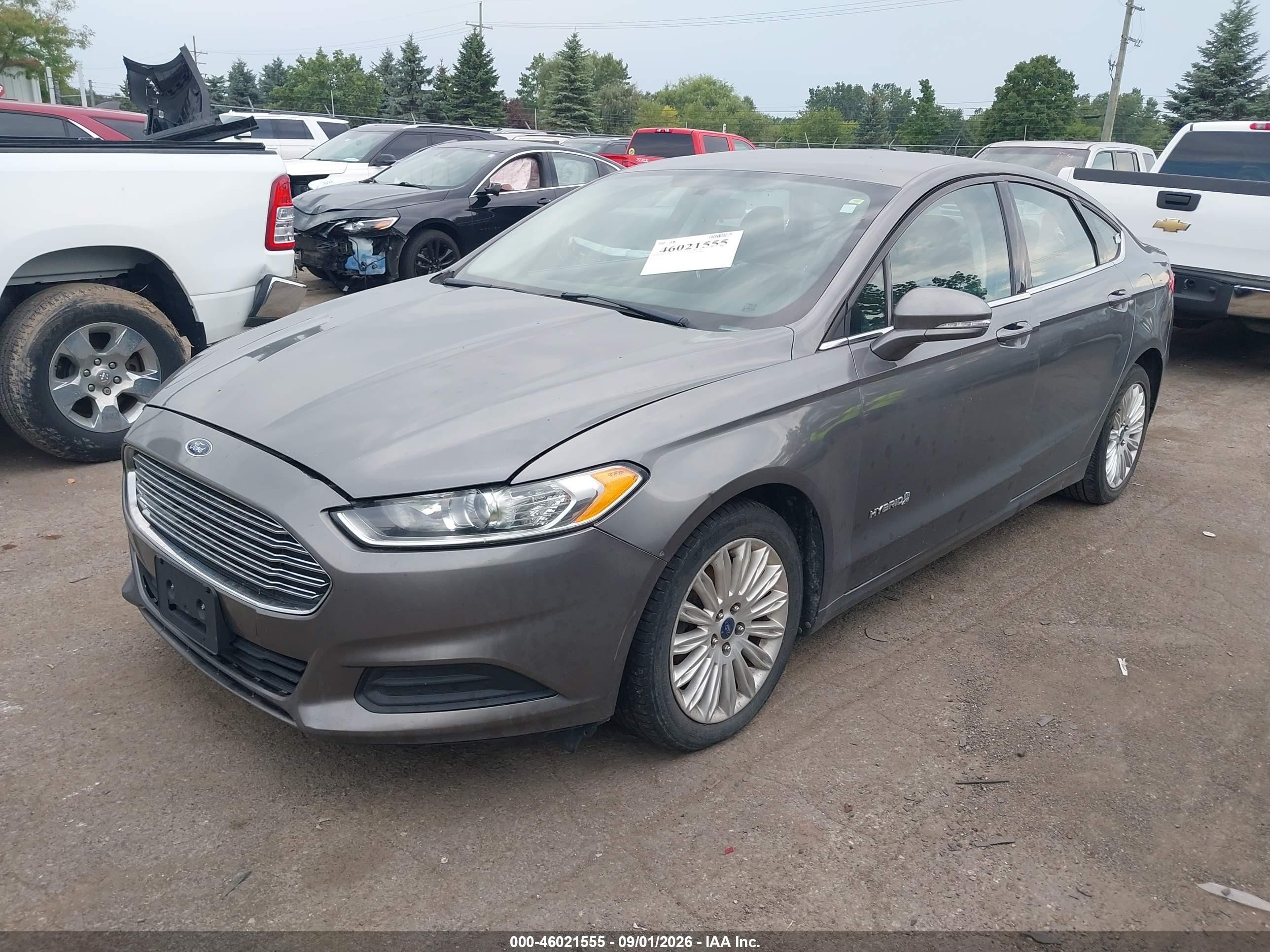 2014 Ford Fusion Hybrid Se Gray vin: 3FA6P0LU4ER271869