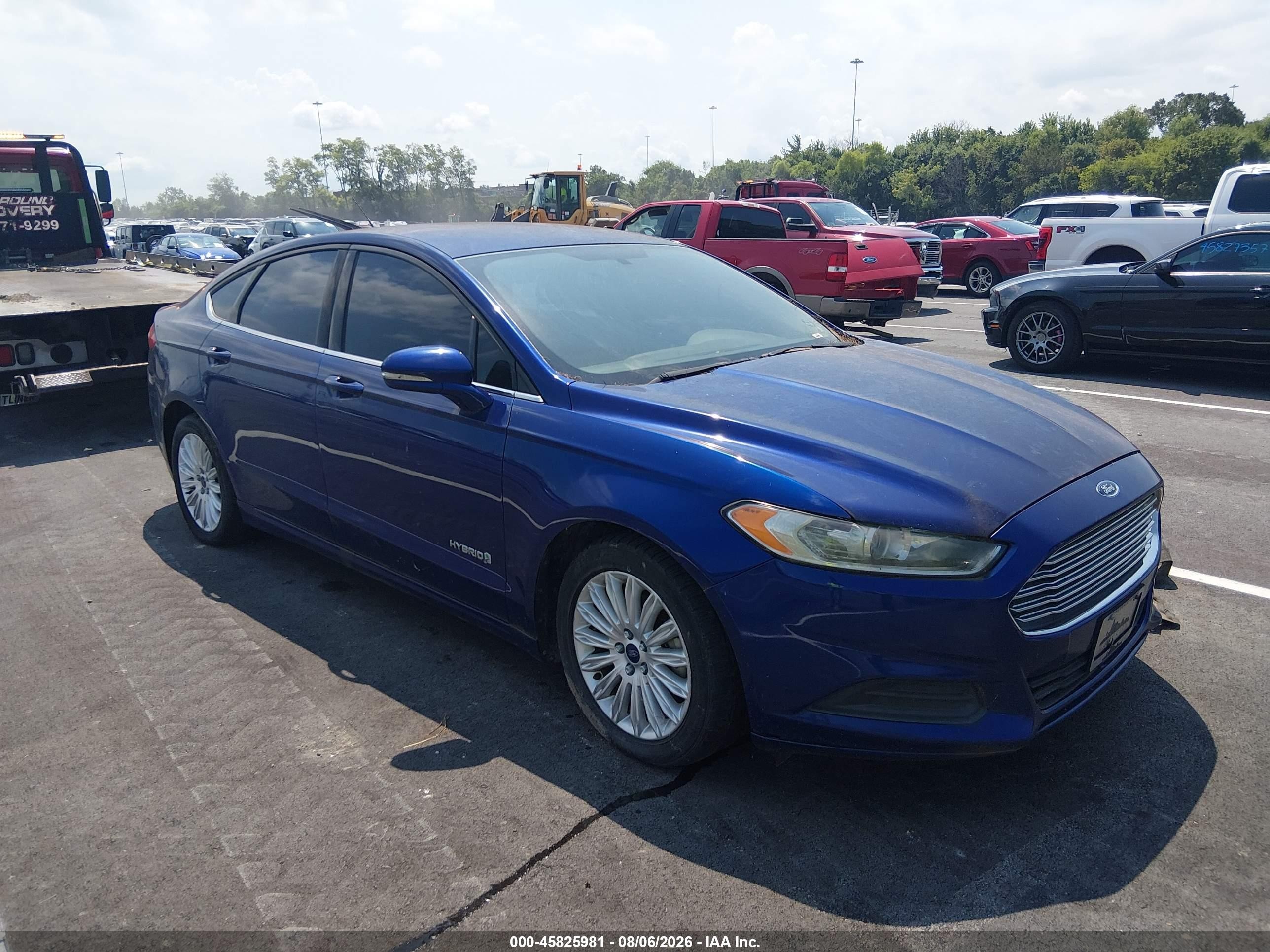 2014 Ford Fusion Hybrid Se Blue vin: 3FA6P0LU4ER300223