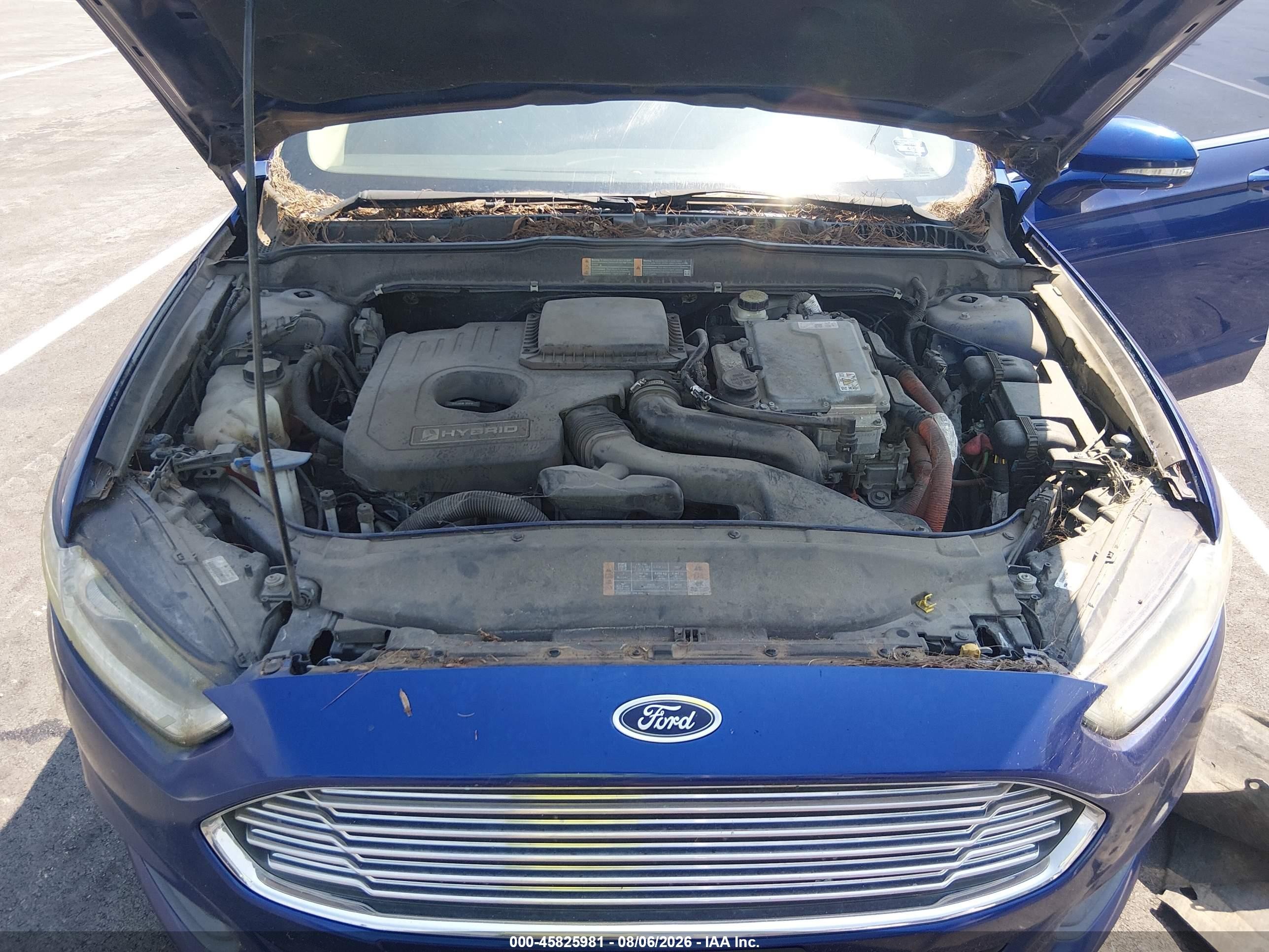2014 Ford Fusion Hybrid Se Blue vin: 3FA6P0LU4ER300223