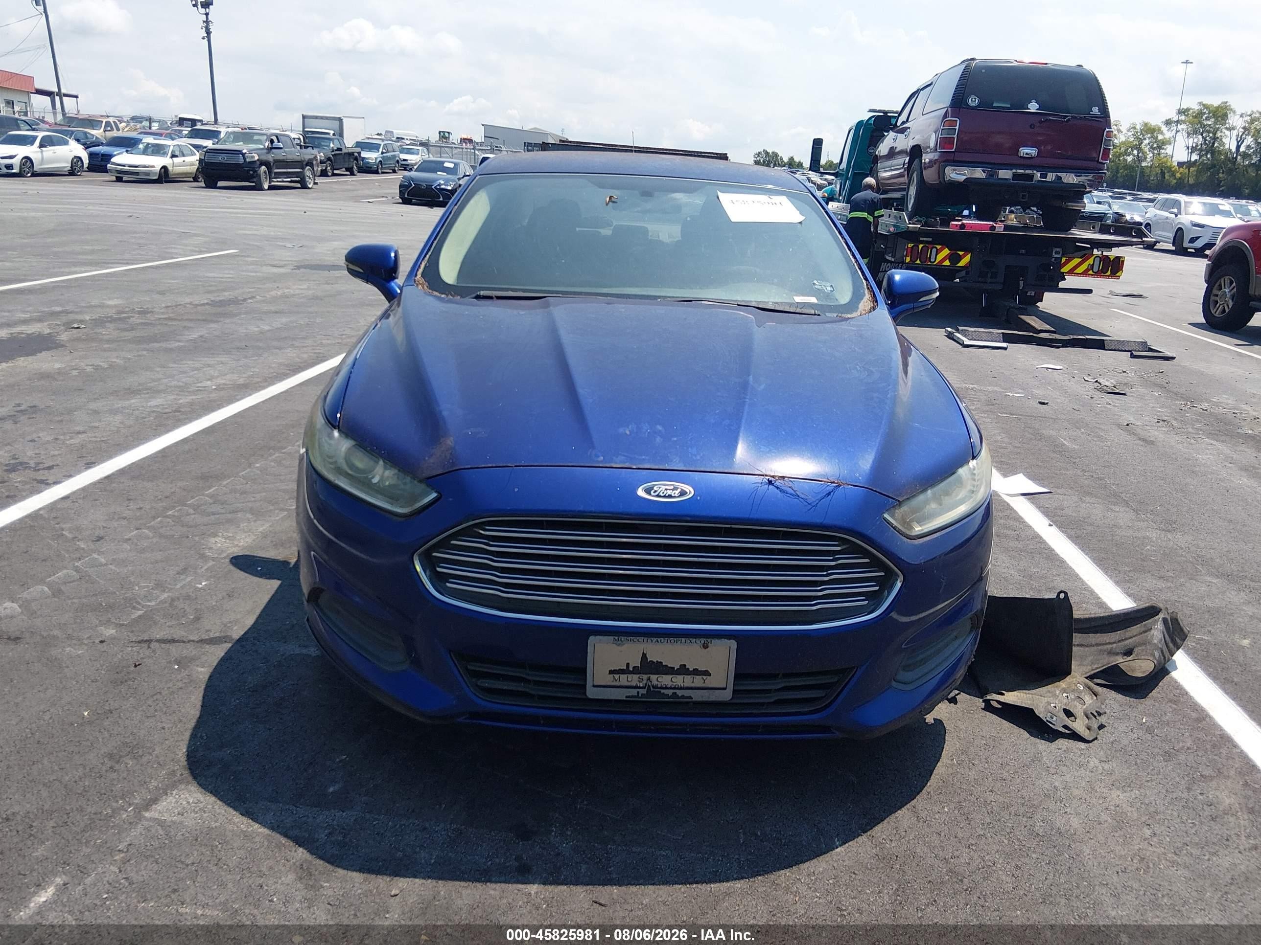 2014 Ford Fusion Hybrid Se Blue vin: 3FA6P0LU4ER300223
