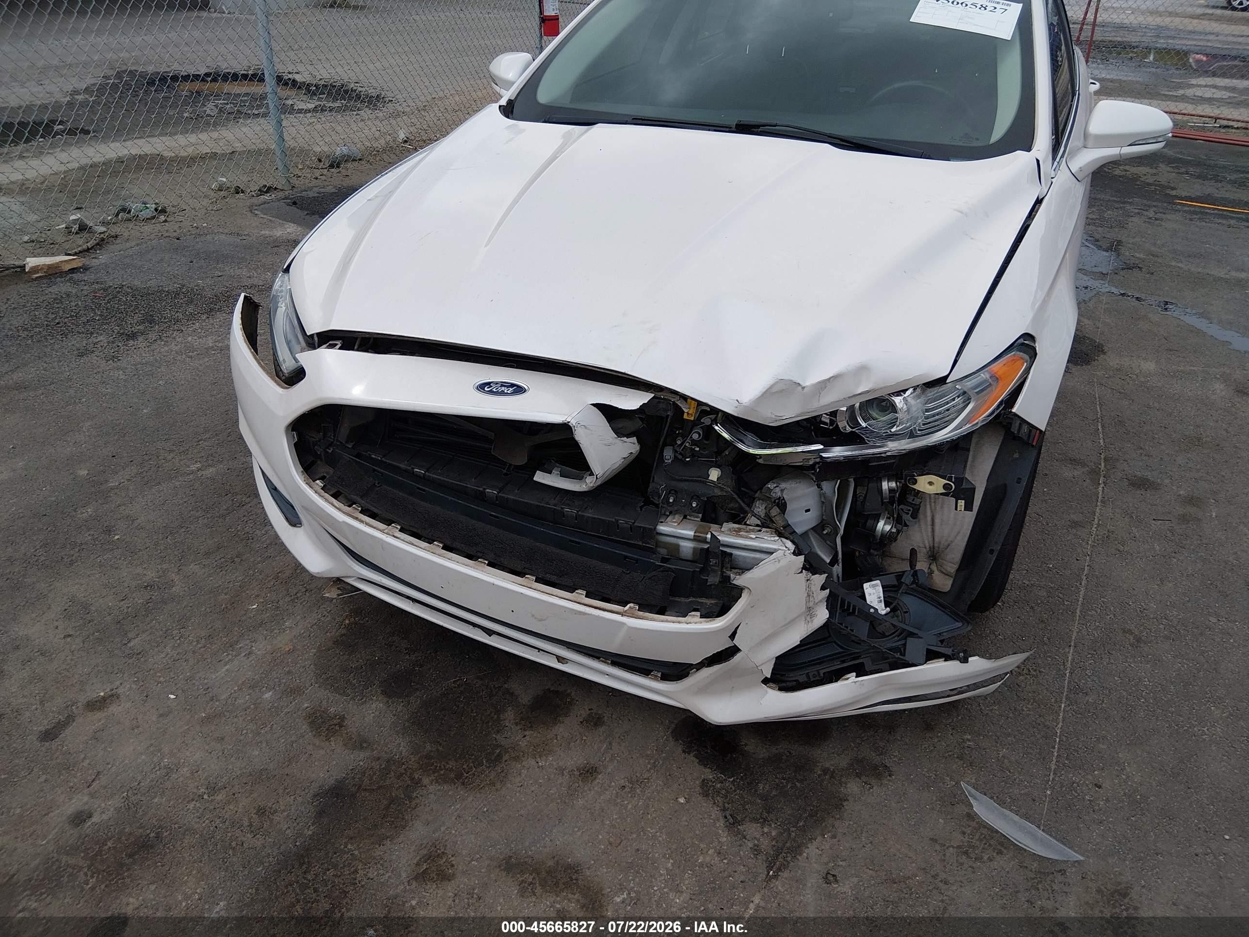 2015 Ford Fusion Hybrid Se White vin: 3FA6P0LU4FR116675