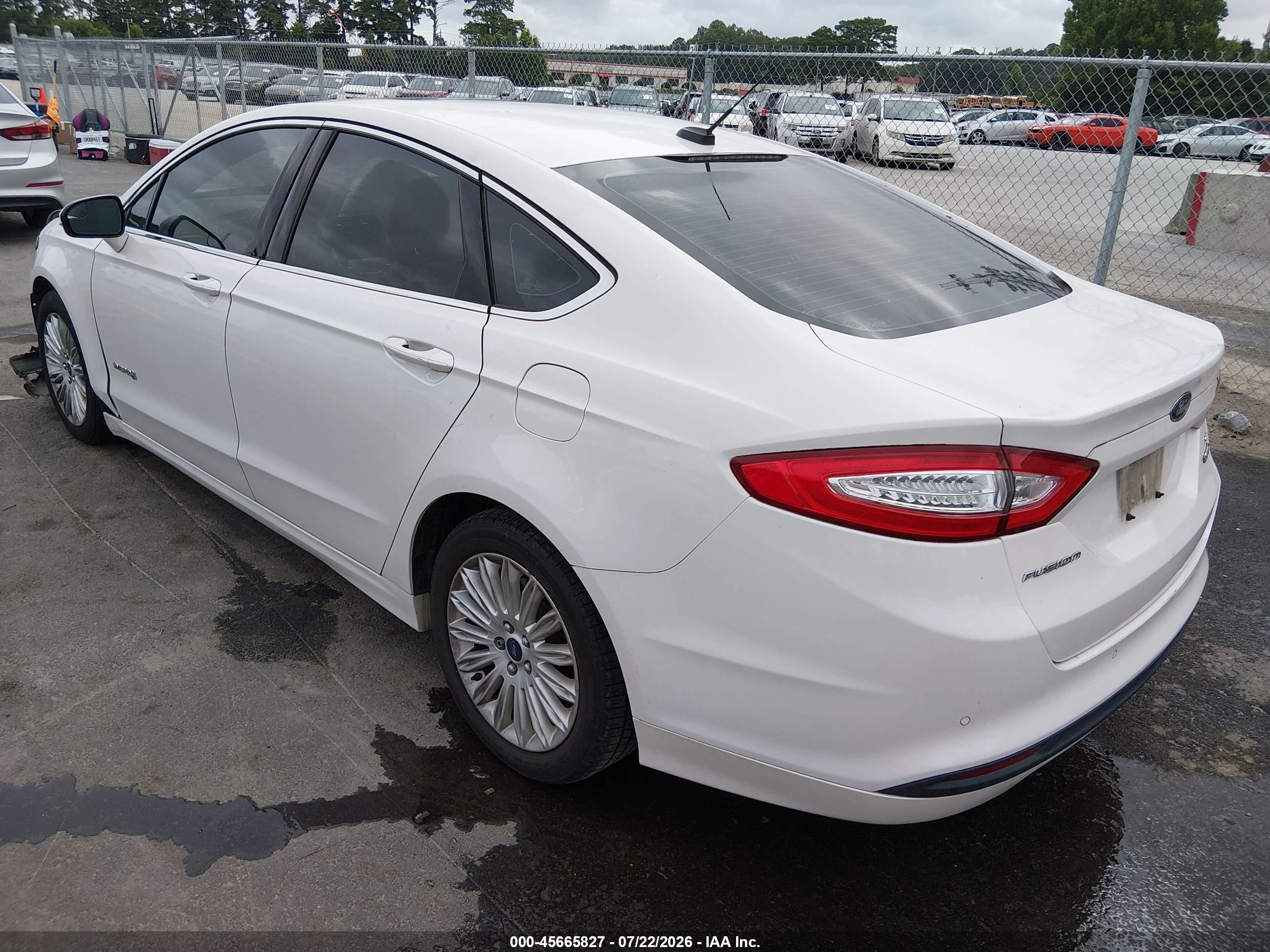 2015 Ford Fusion Hybrid Se White vin: 3FA6P0LU4FR116675