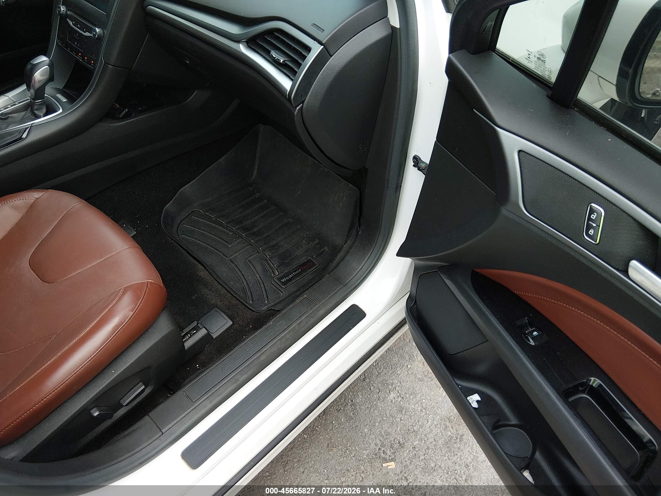 2015 Ford Fusion Hybrid Se White vin: 3FA6P0LU4FR116675