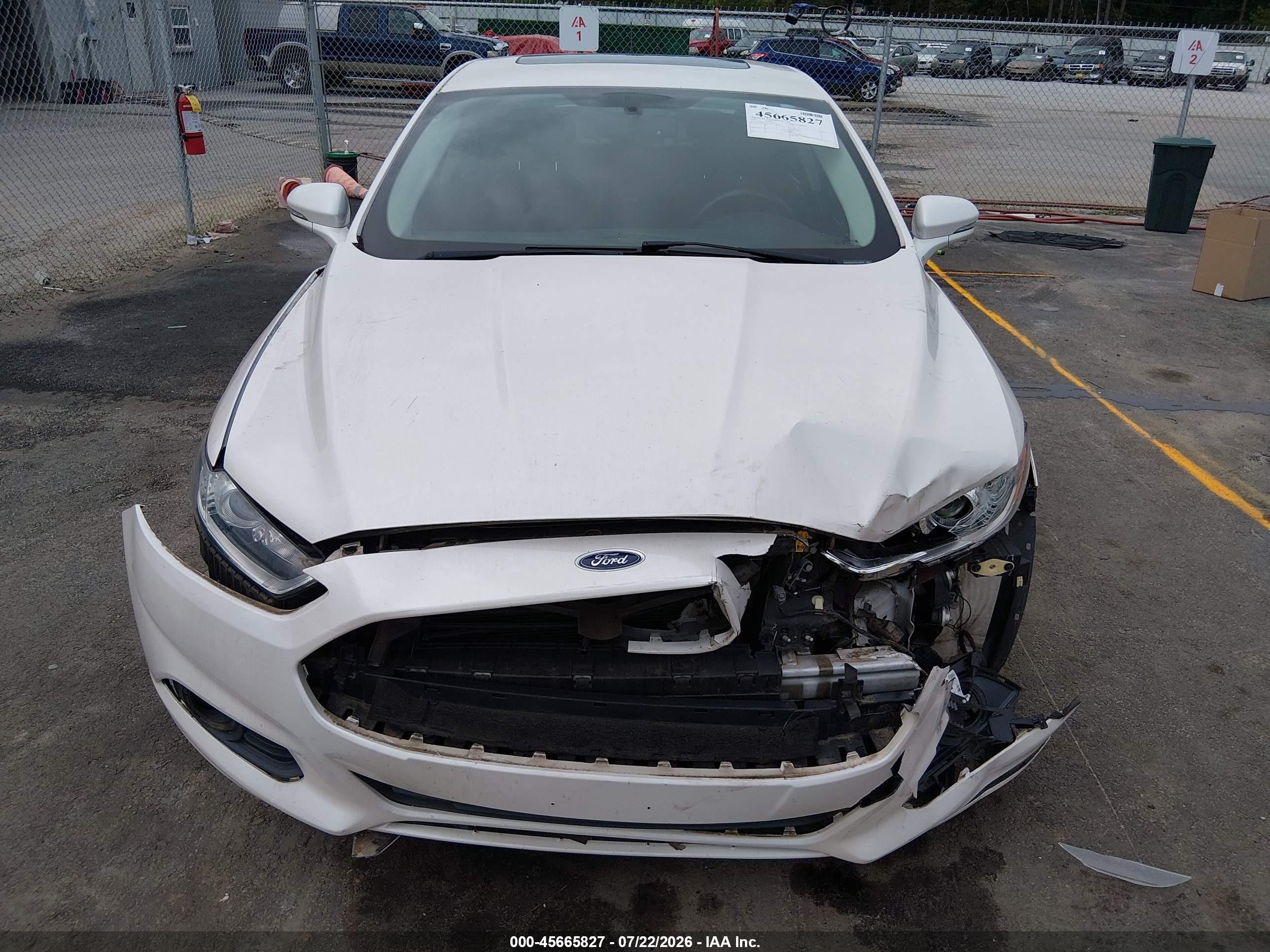 2015 Ford Fusion Hybrid Se White vin: 3FA6P0LU4FR116675