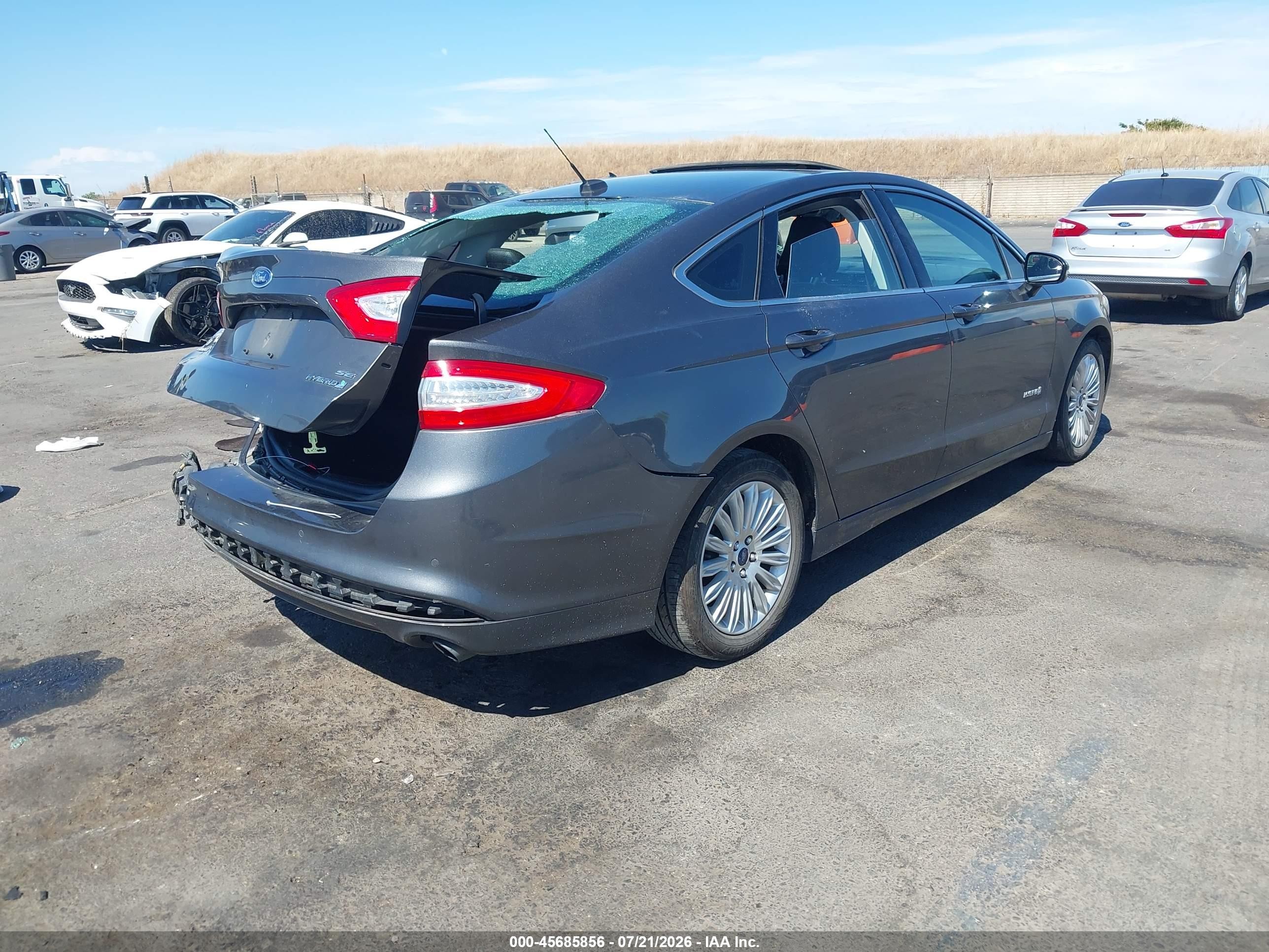 2015 Ford Fusion Hybrid Se Серый vin: 3FA6P0LU4FR253356