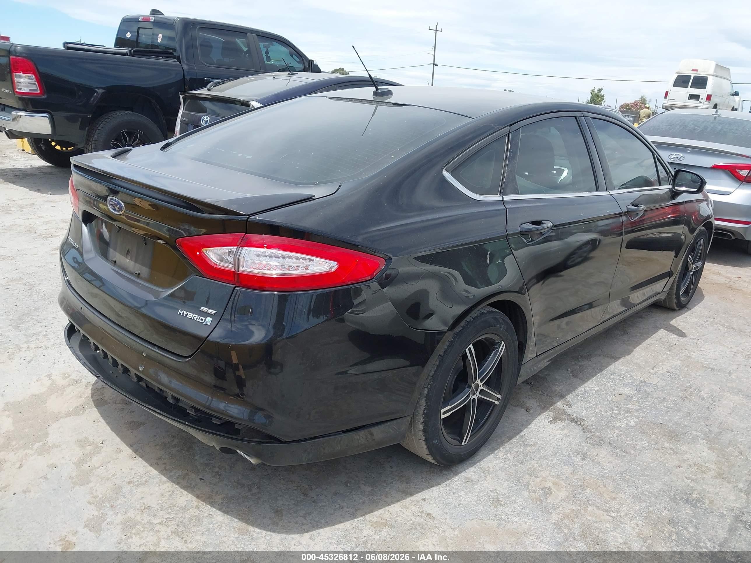 2016 Ford Fusion Hybrid Se Черный vin: 3FA6P0LU4GR176781