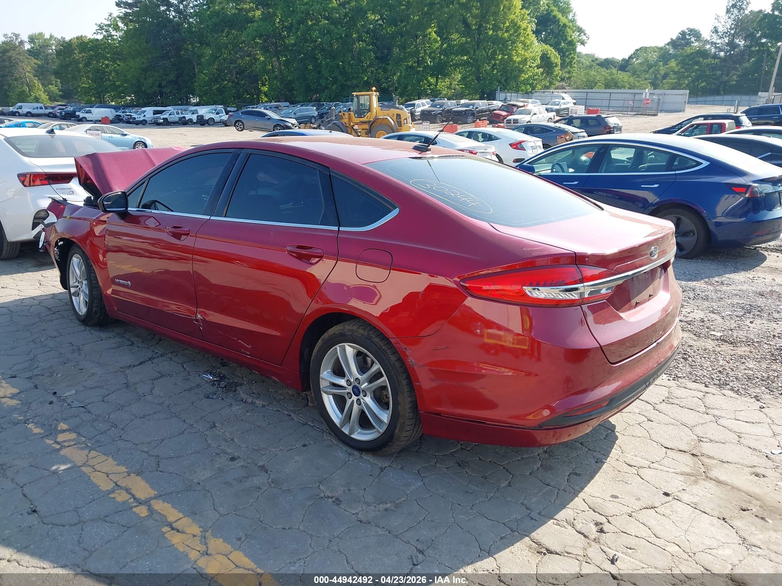 2018 Ford Fusion Hybrid Se Красный vin: 3FA6P0LU4JR162631