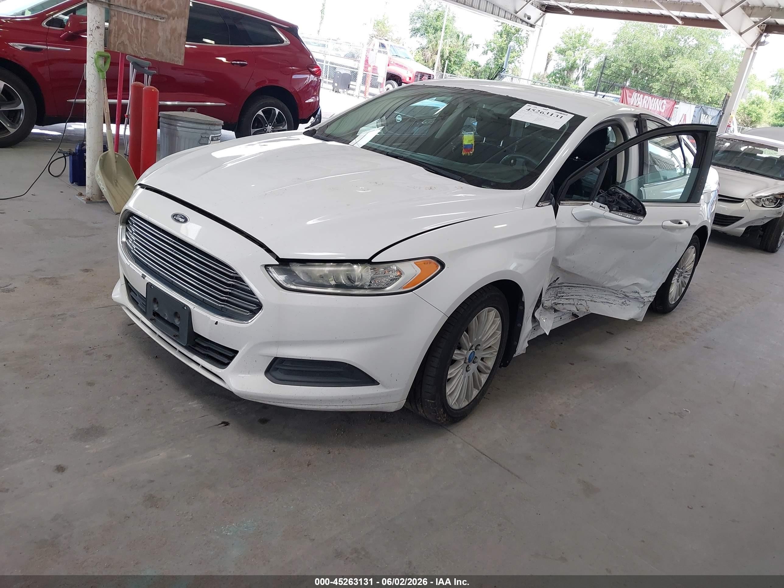 2013 Ford Fusion Hybrid Se White vin: 3FA6P0LU5DR126399