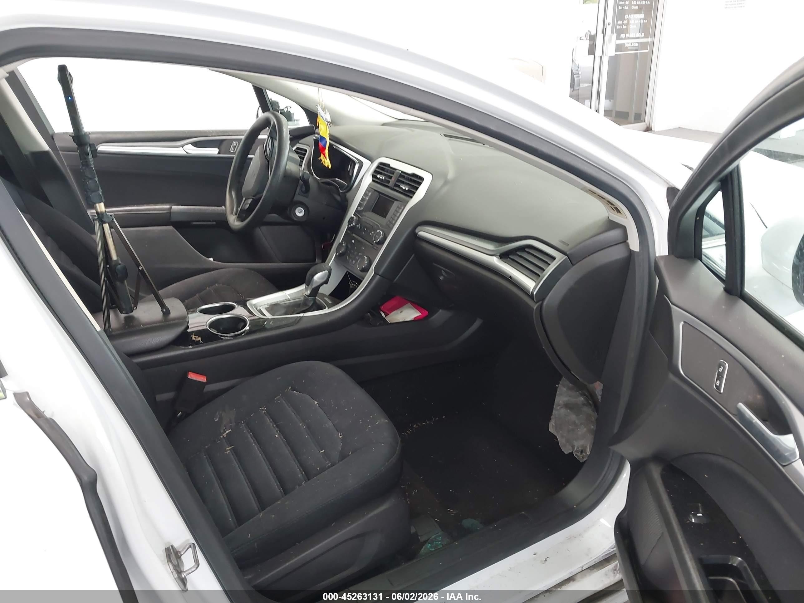 2013 Ford Fusion Hybrid Se White vin: 3FA6P0LU5DR126399