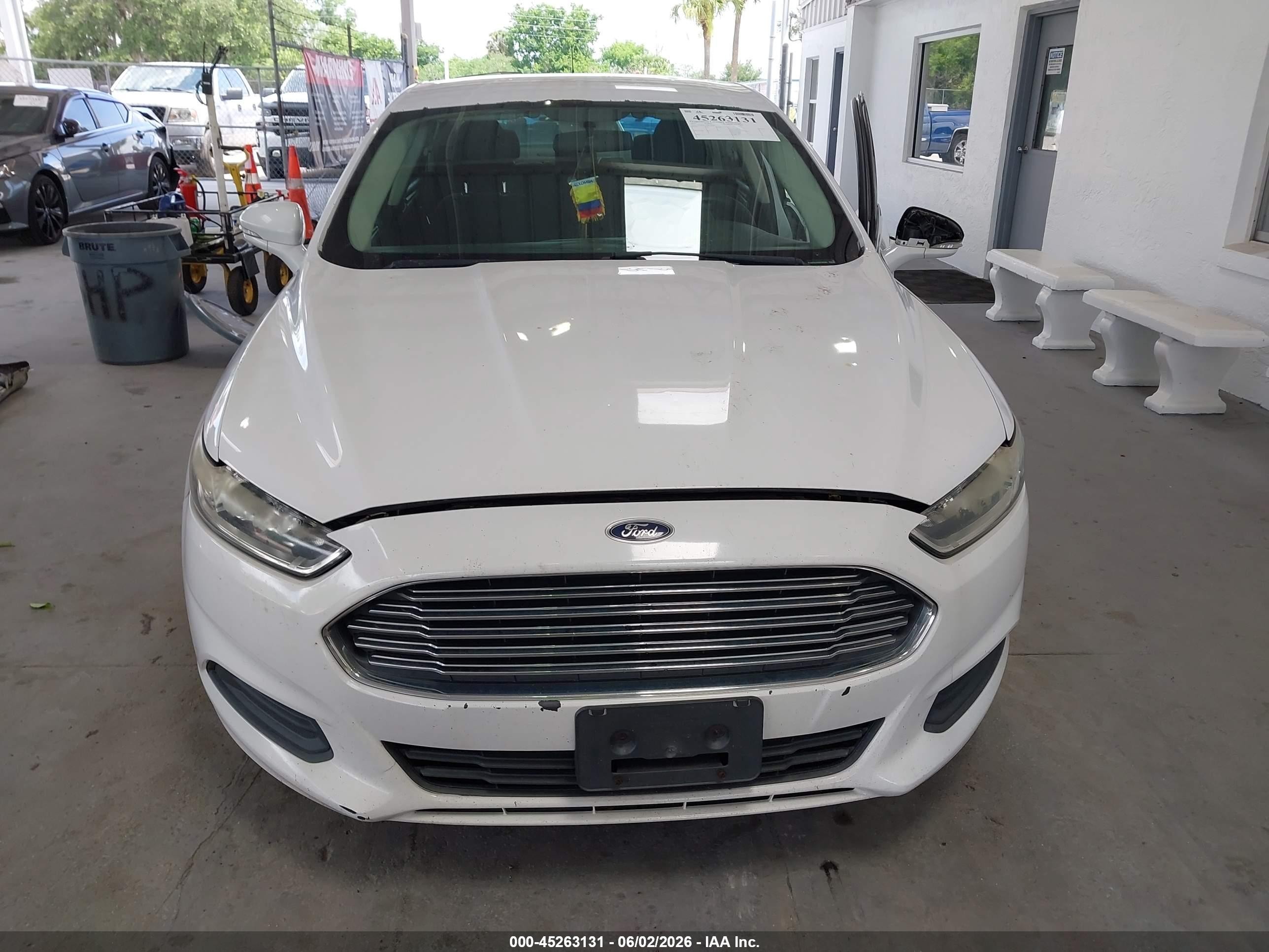2013 Ford Fusion Hybrid Se White vin: 3FA6P0LU5DR126399