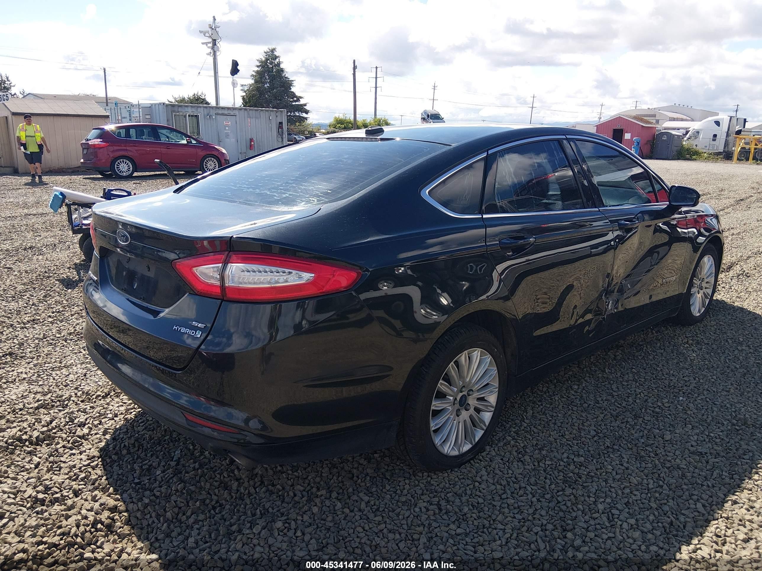 2013 Ford Fusion Hybrid Se Black vin: 3FA6P0LU5DR157877