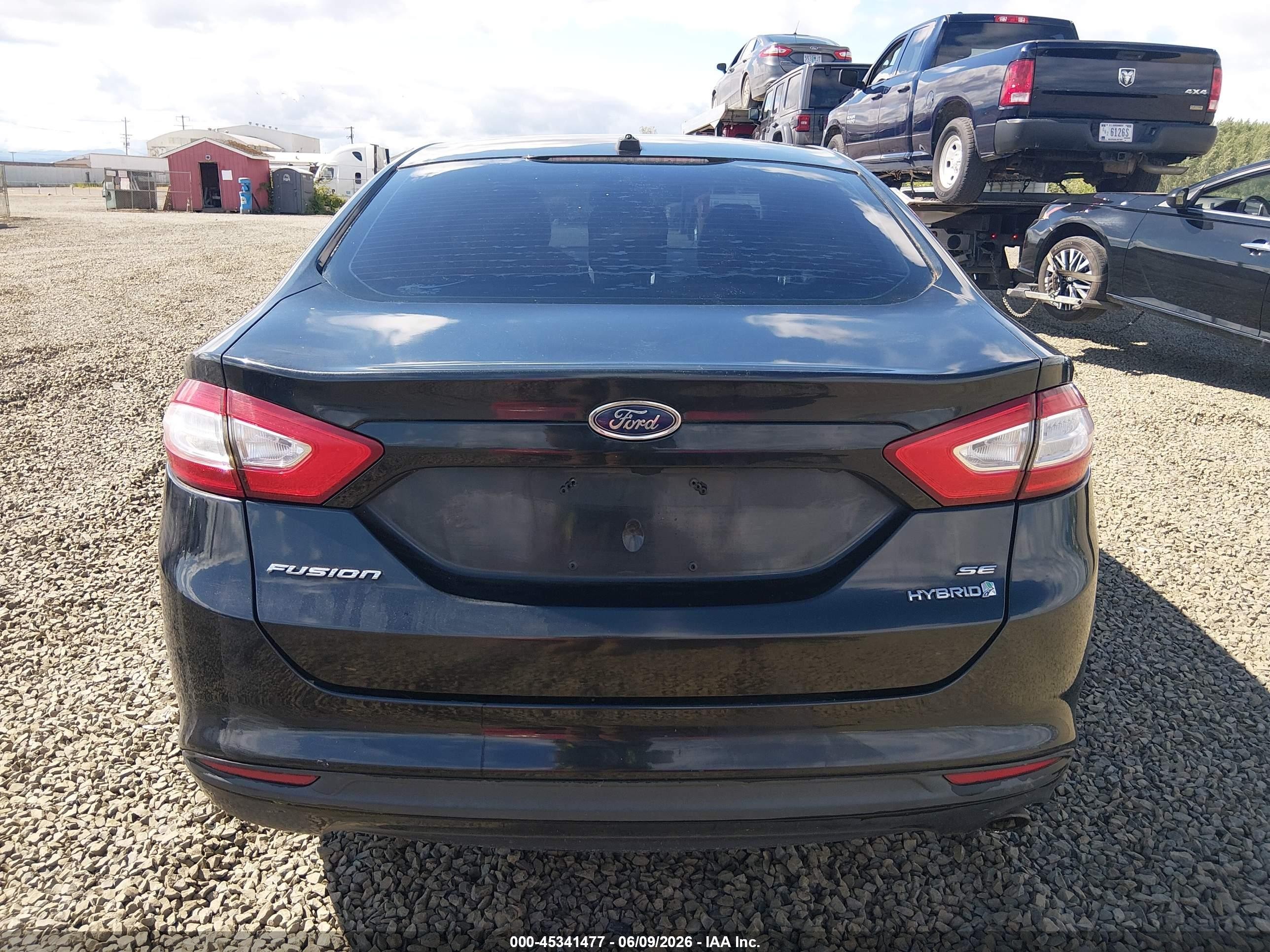 2013 Ford Fusion Hybrid Se Black vin: 3FA6P0LU5DR157877