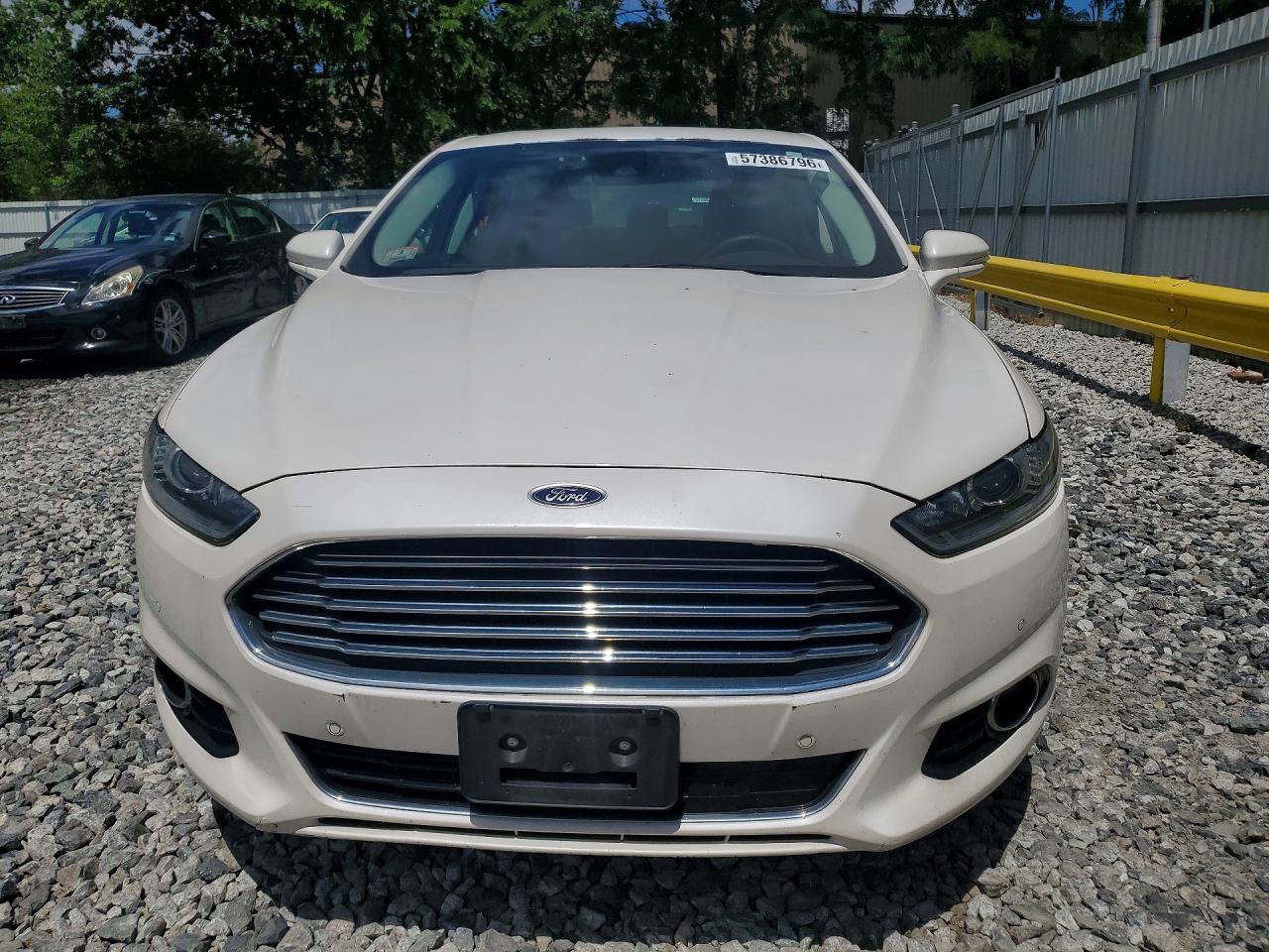 2013 Ford Fusion Se Hybrid White vin: 3FA6P0LU5DR171827